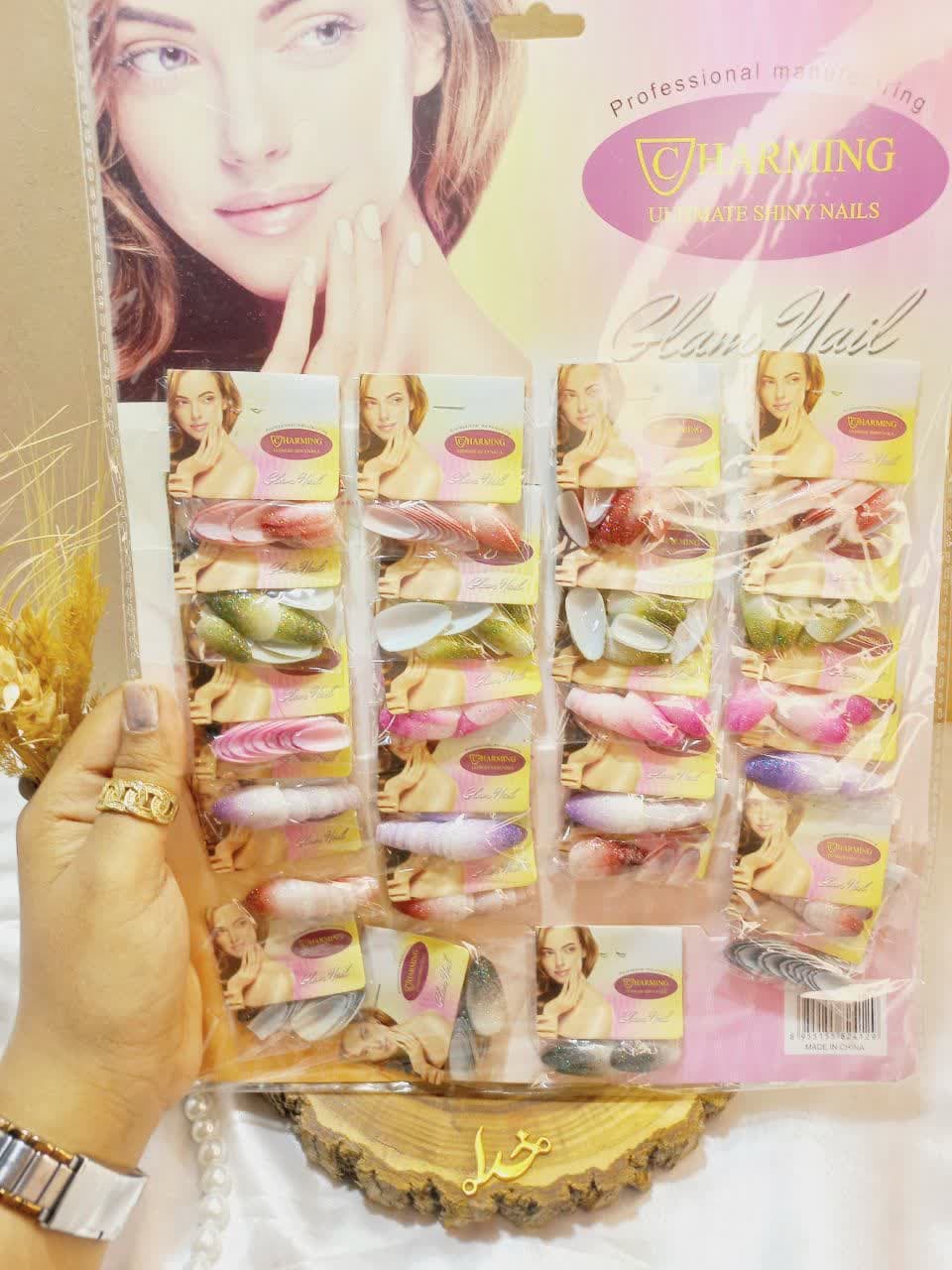 ناخن مصنوعی اکلیلی نوک تیز هارمینگ HARMING  کد 2412