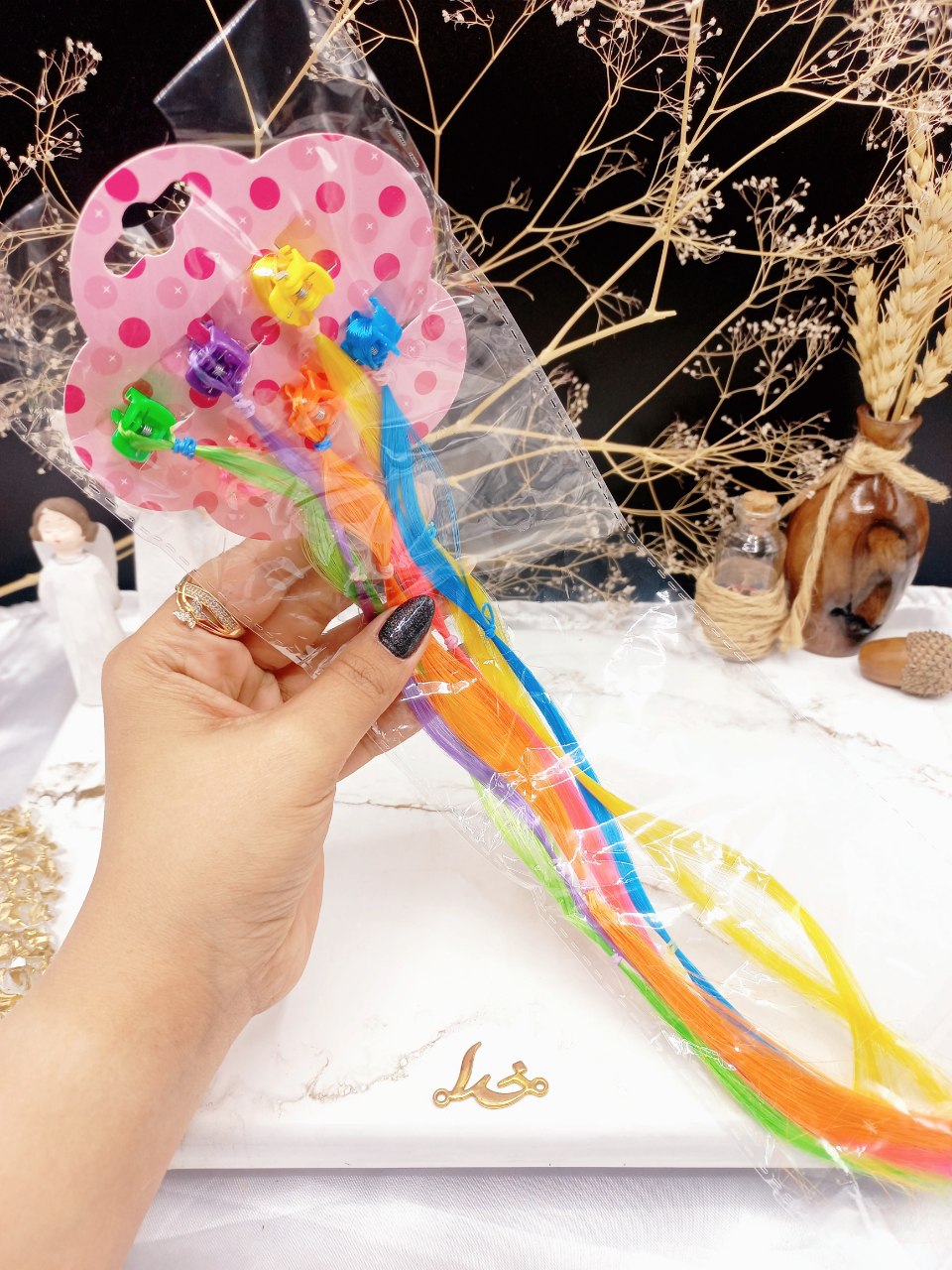 پنس موی مصنوعی رنگی