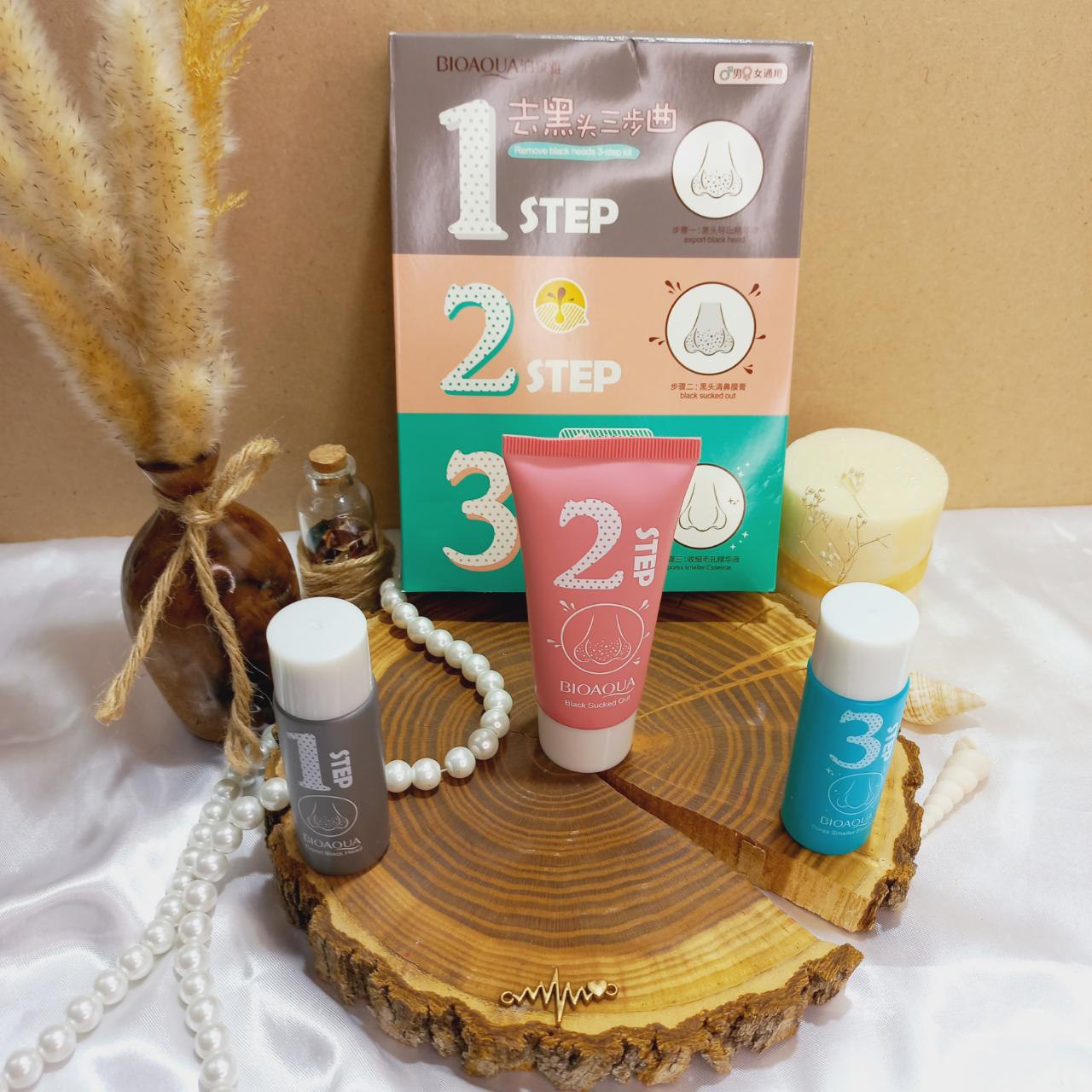 محلول سه مرحله ای  رفع جوش سرسیاه بینی بیوآکوا BIOAQUA | پخش عمده