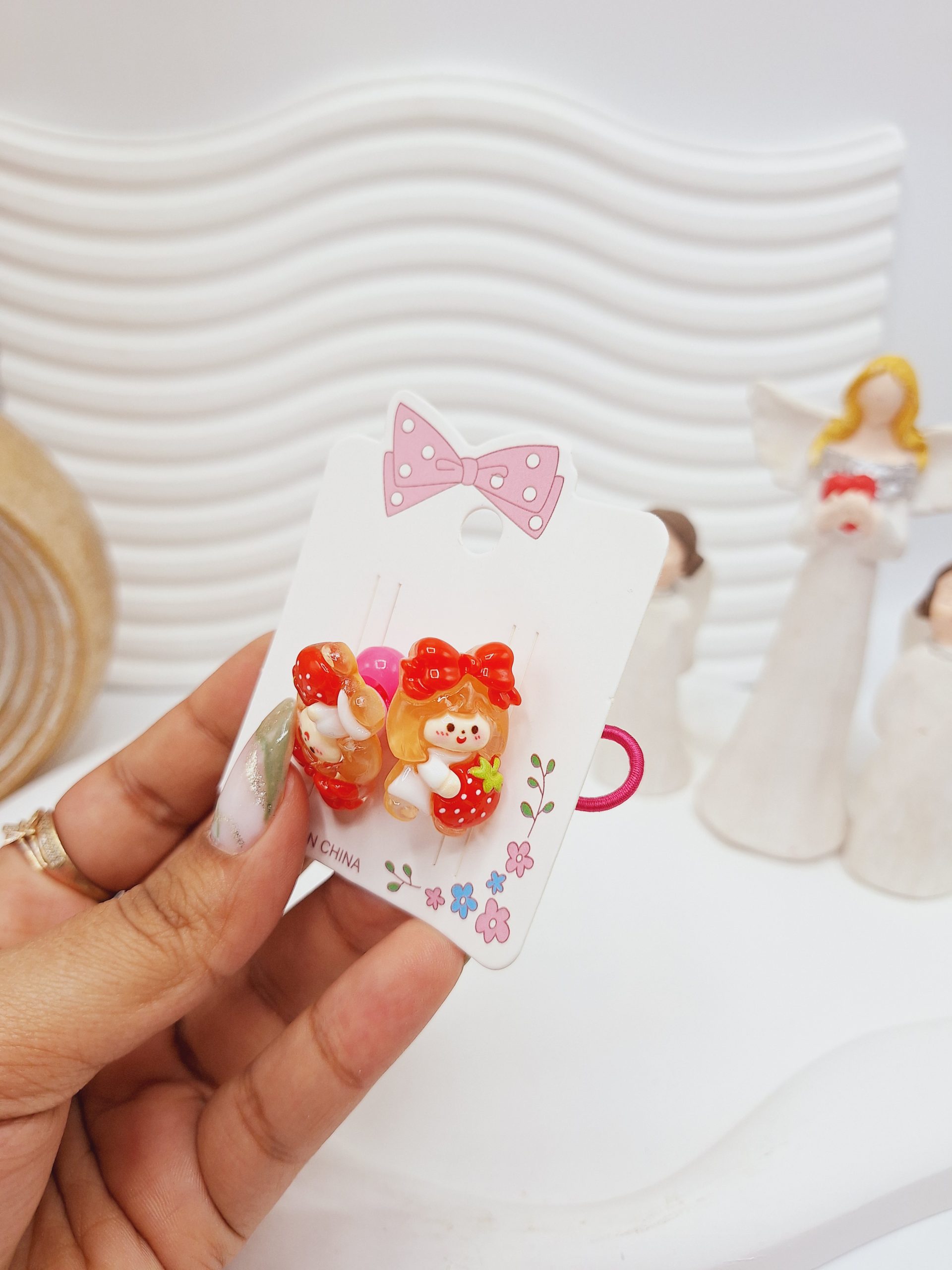 کش مو فانتزی طرح خرسی و حیوانات و دختر