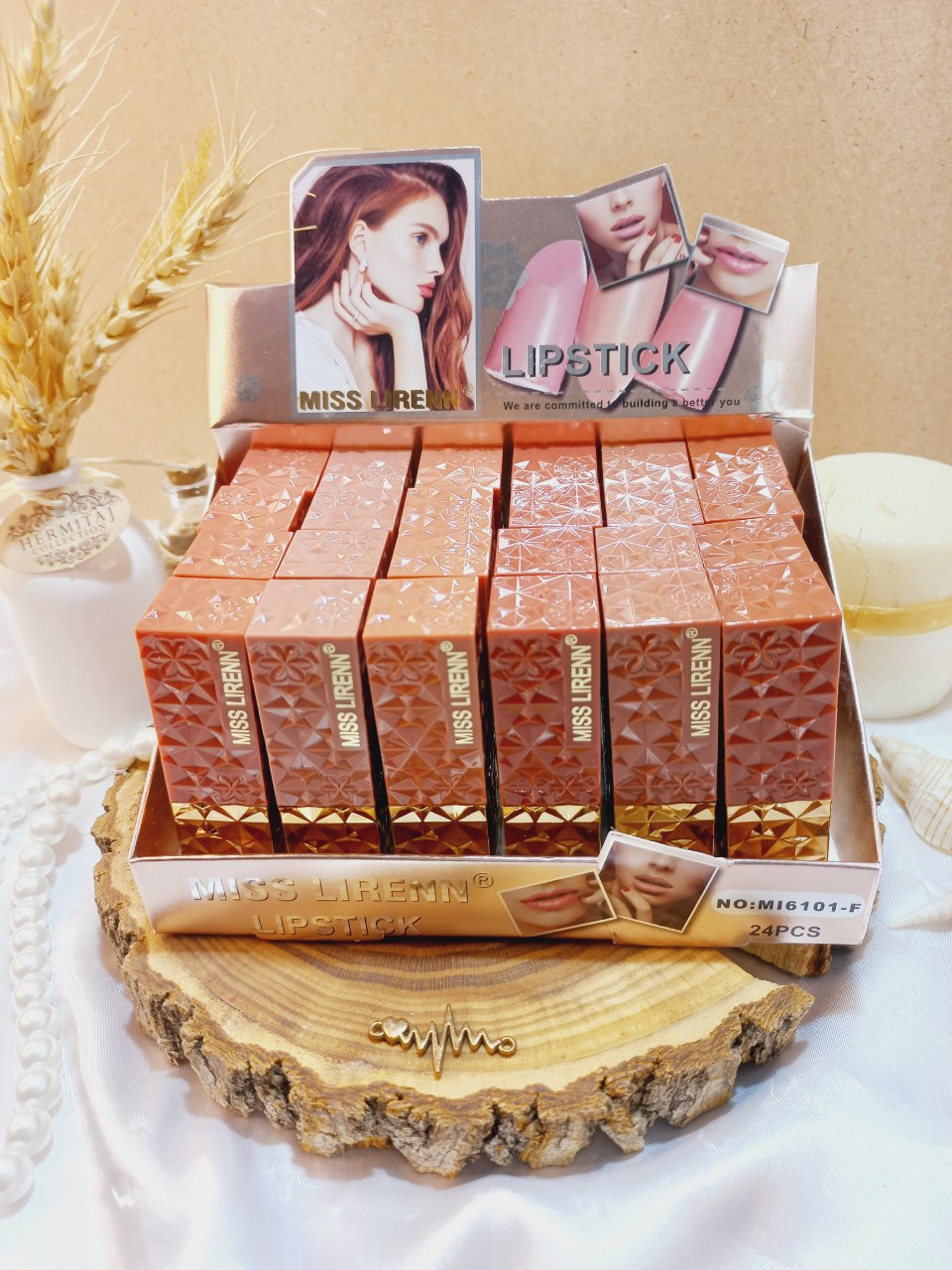 رژ جامد پرطرفدار میس لرن MISS LIRENN کد 6101