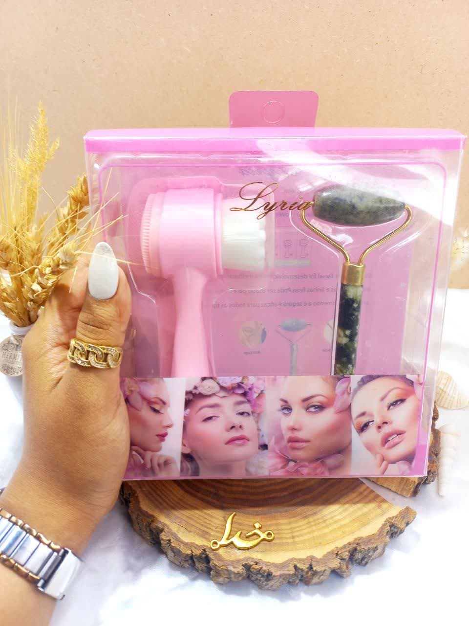 پک دو تایی جیدرولر سنگ یشم و فیس براش صورت