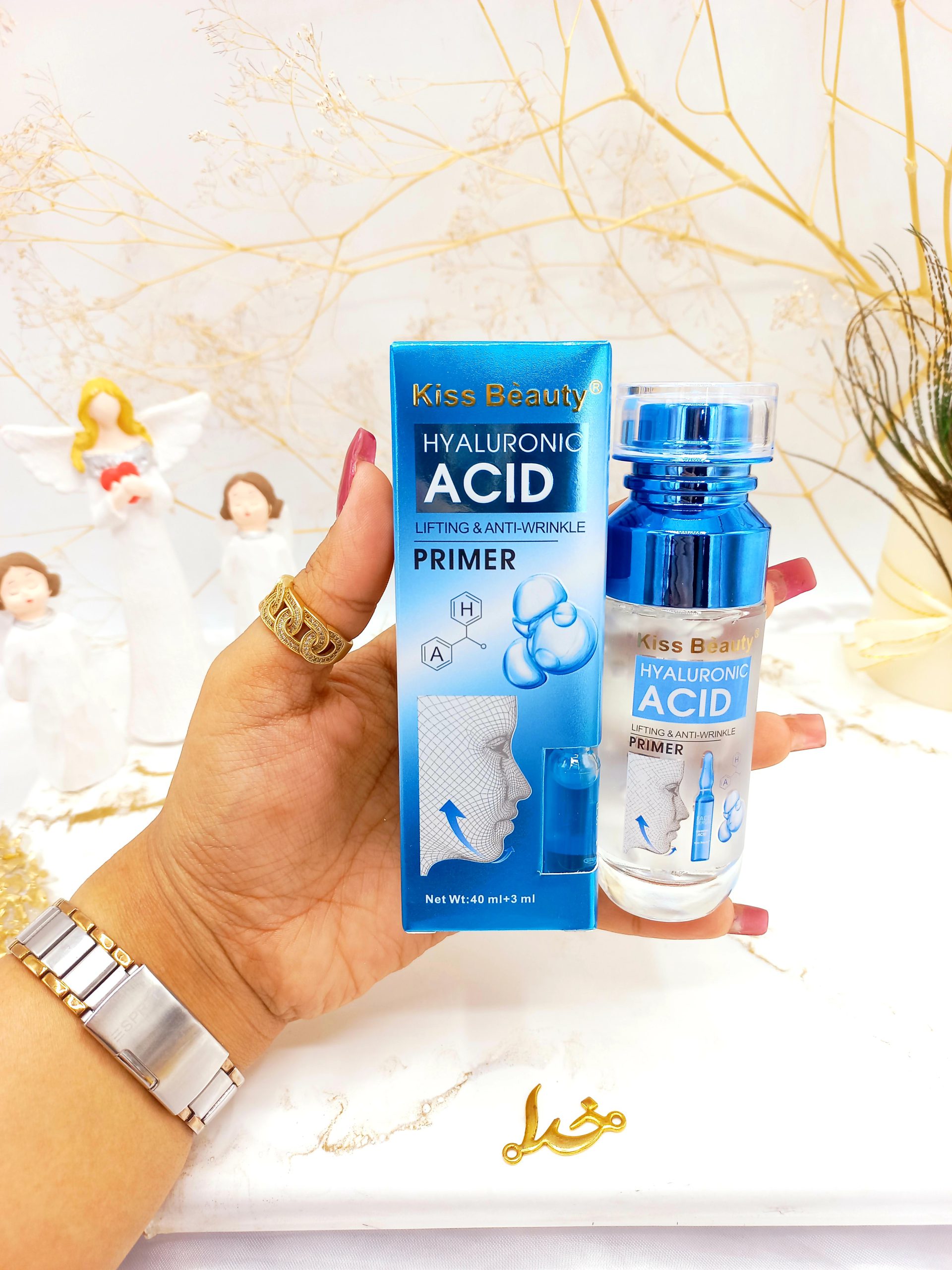 پرایمر لیفتینگ و ضد چروک قوی هیالورونیک اسید کیس بیوتی kiss beauty کد 682180