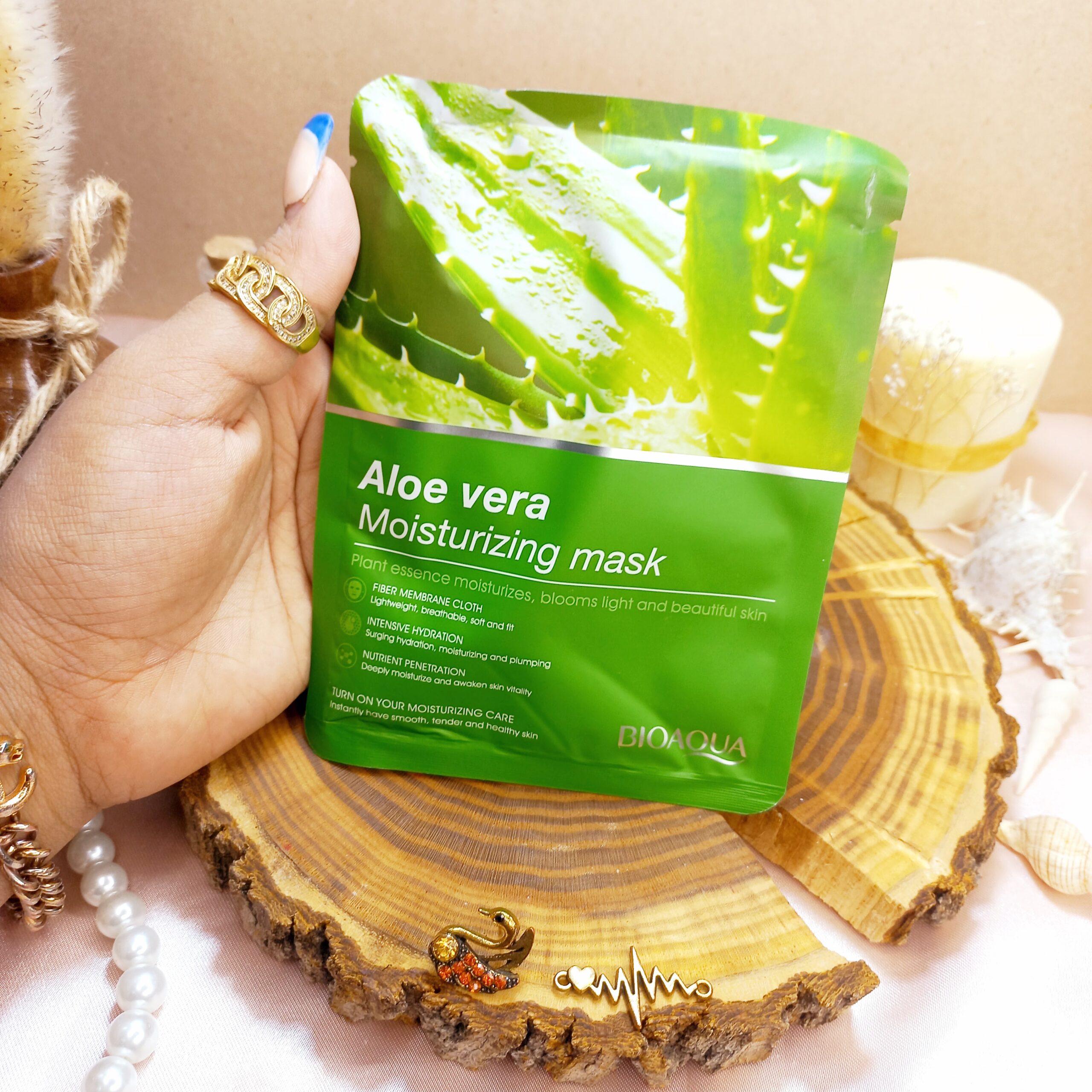 ماسک ورقه ای ضد التهاب آلوئه ورا BIOAQUA کد 81655