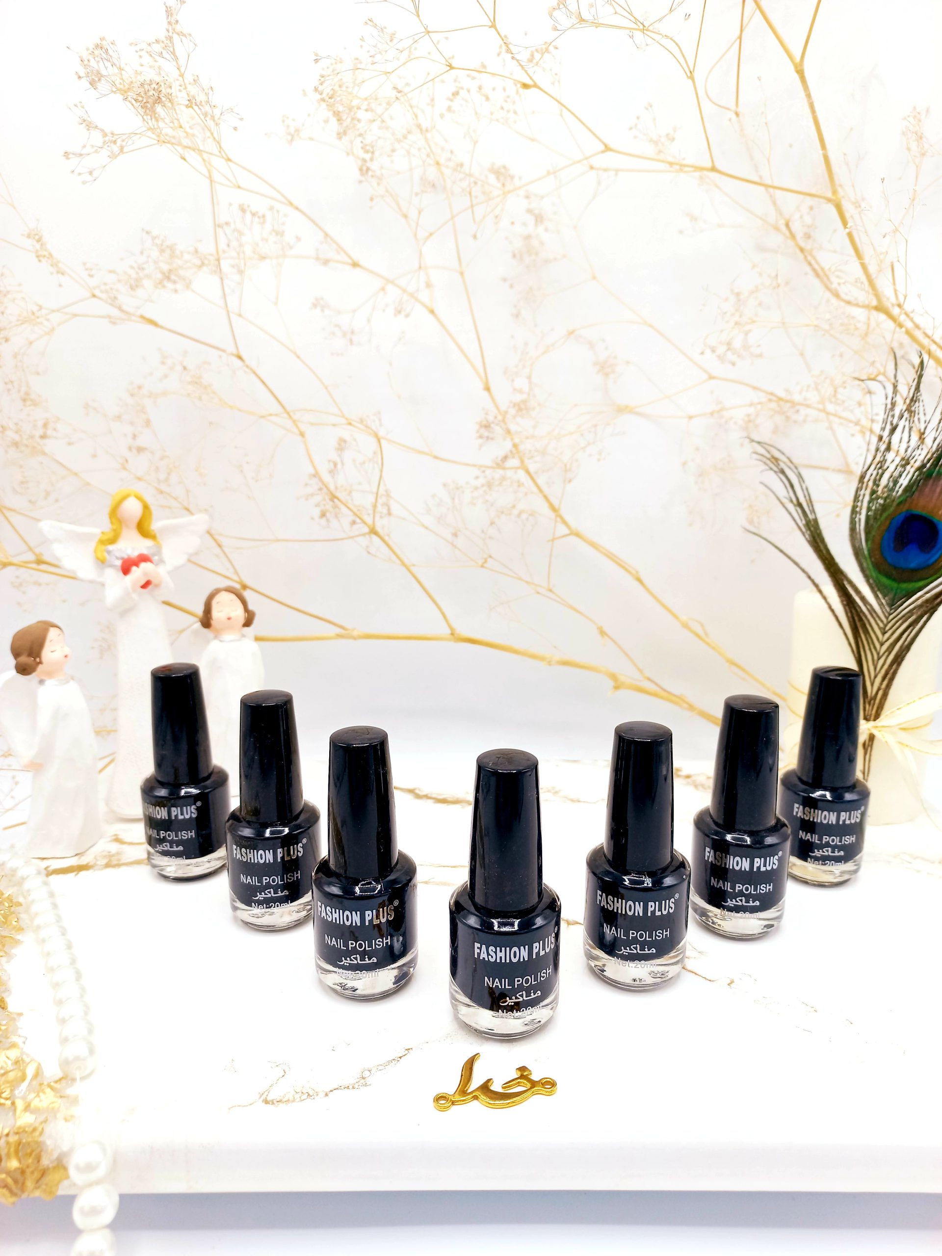 لاک ناخن مشکی فشیون پولیش FASHION PLUS کد 9213