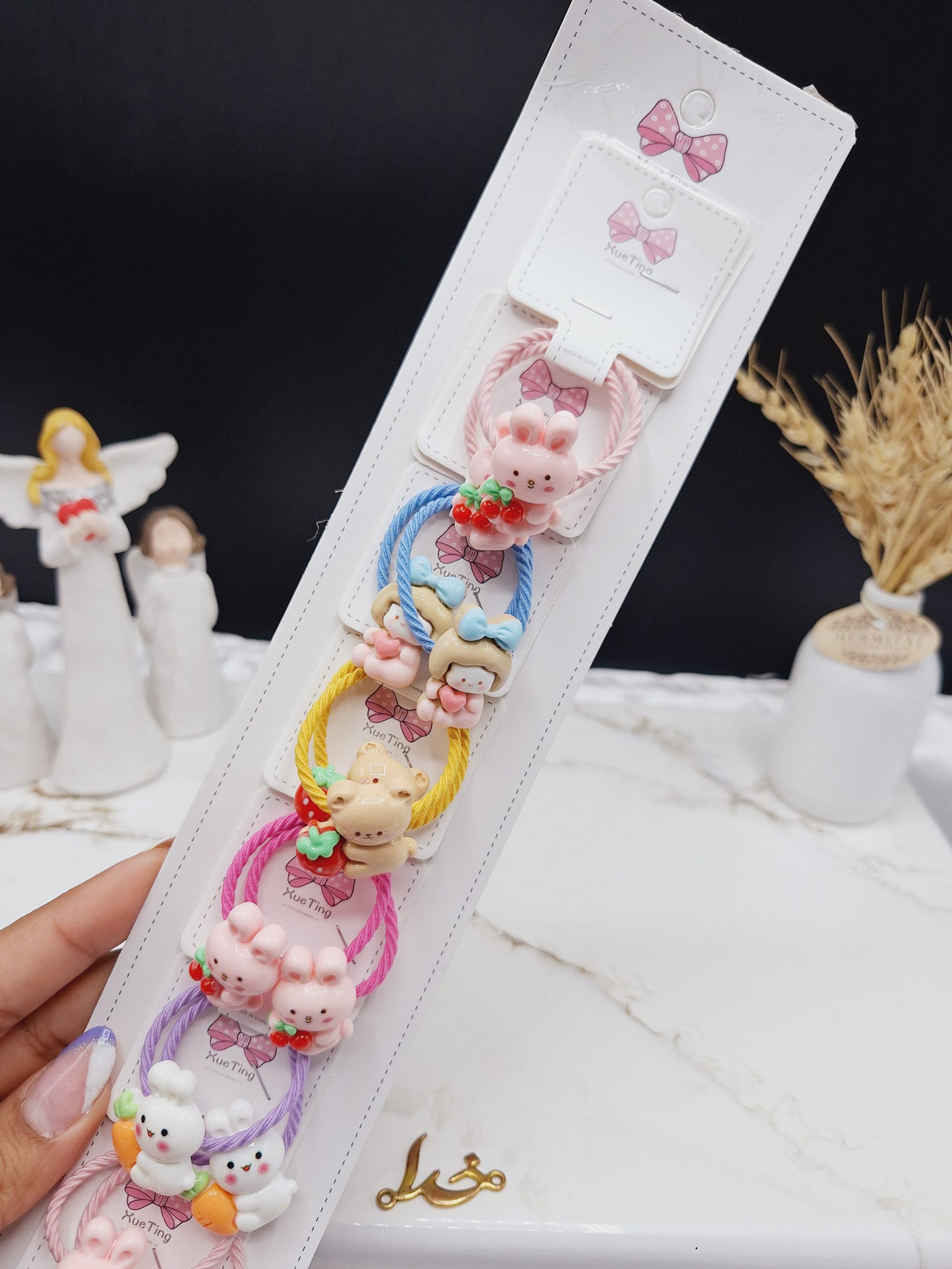 پک 10 عددی کش مو طرح خرگوش و دختر