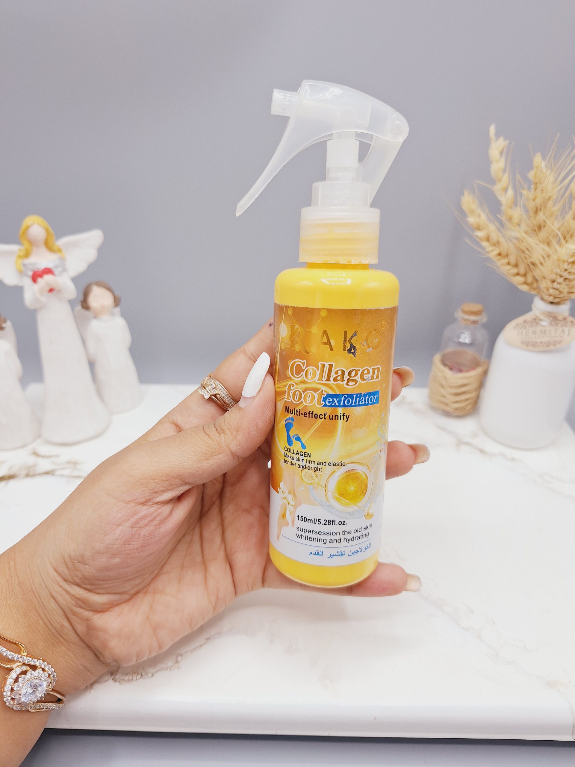 اسپری رفع ترک و خشکی پا و بدن قوی کلاژن فوت راکو اصلی《بدون کارتن 》کد 1082