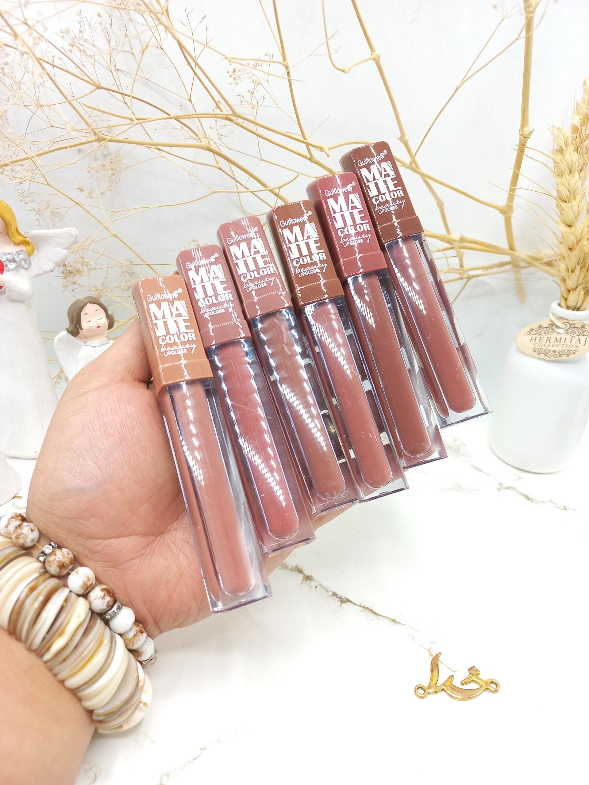 پک 6 تایی رژ لب مایع ضد آب Gulflower کد GP026