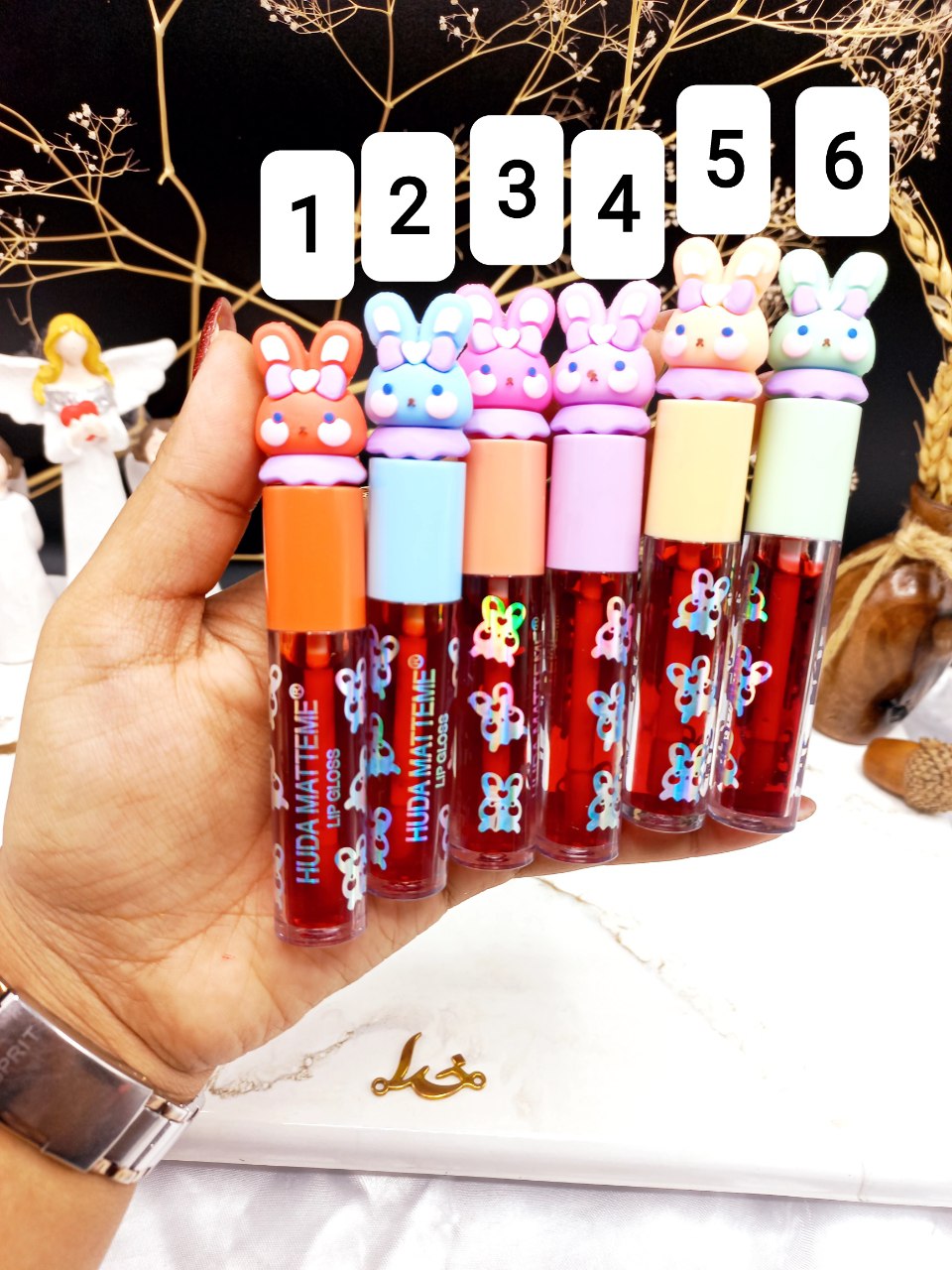 تینت لب فانتزی طرح خرگوش هدی مات می HUDA MATTE ME کد 5646