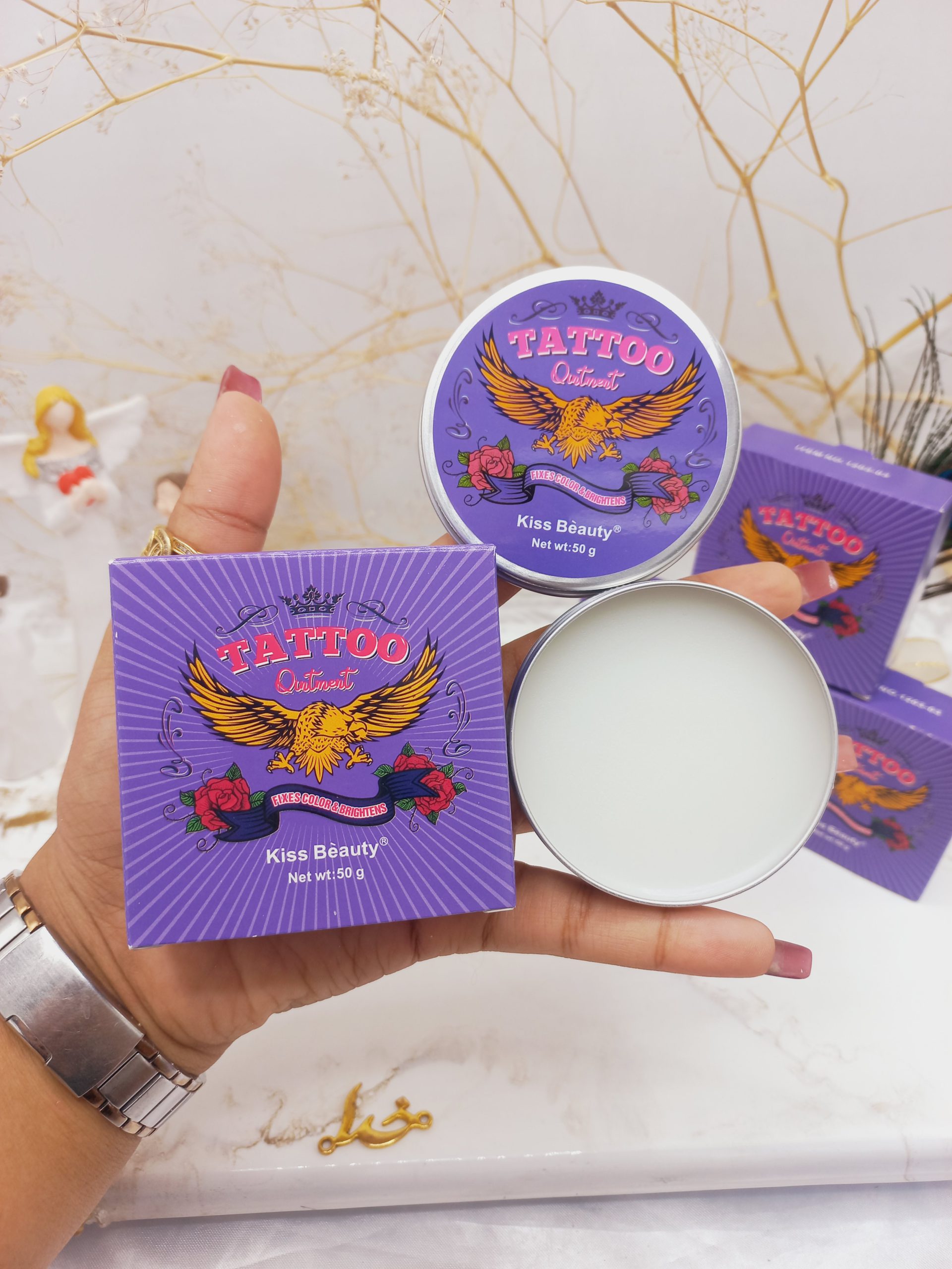 کرم براق کننده و برجسته کننده تتو کیس بیوتی kiss beauty کد 120303