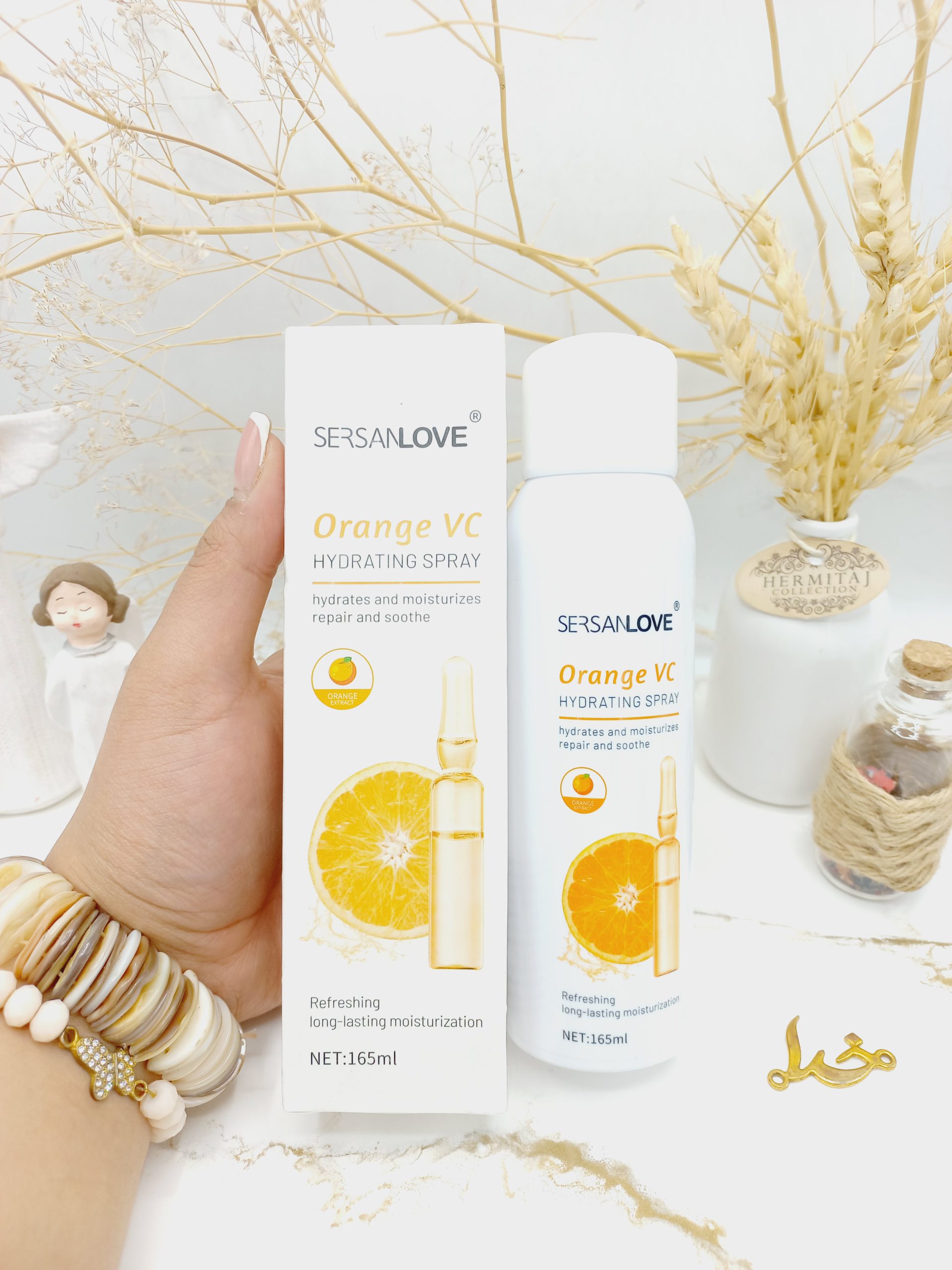 اسپری آبرسان هیدراته و مرطوب کننده ویتامین سی سرسان لاو کد 4238