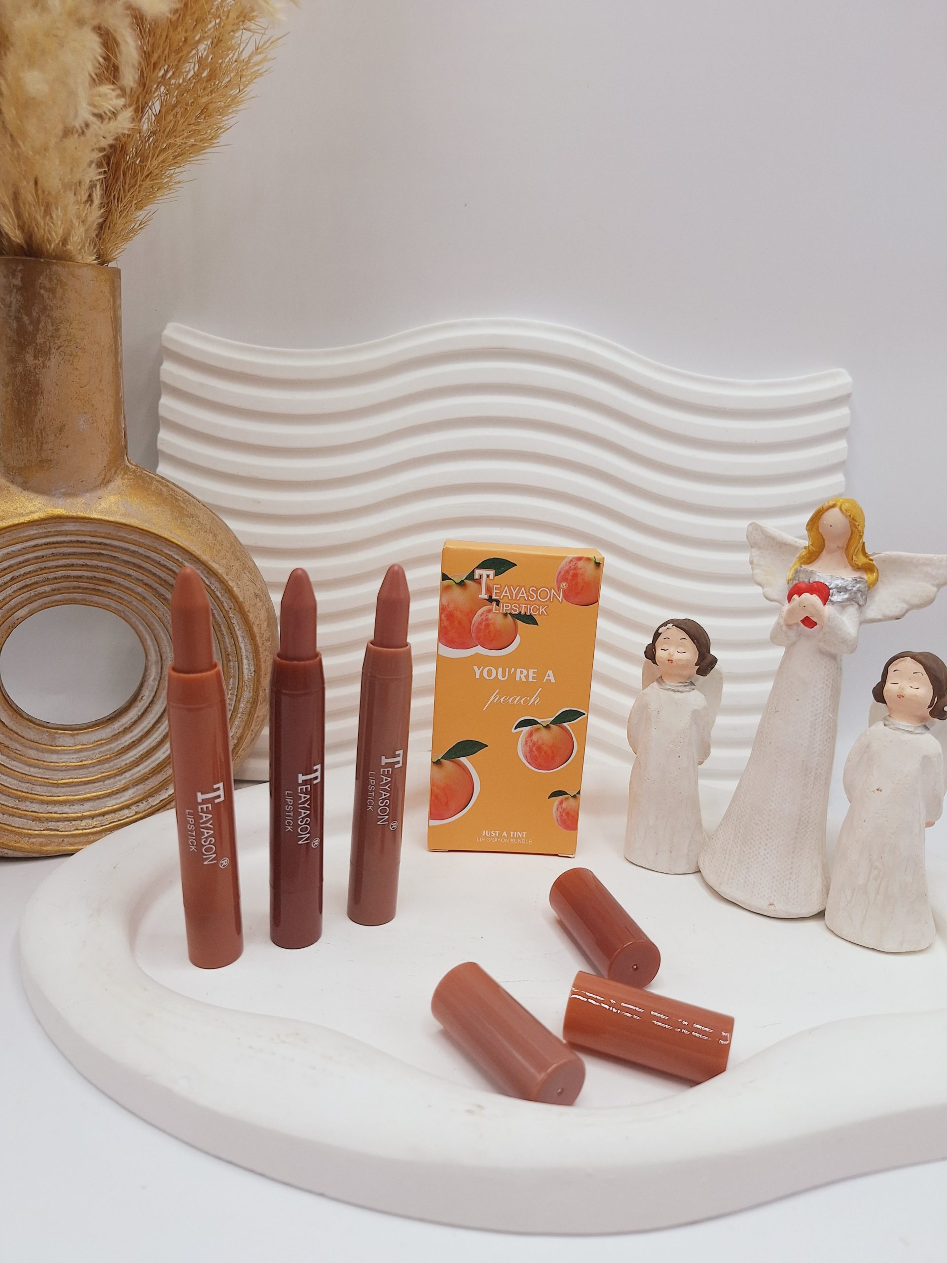 پک 3 تایی رژ لب طرح هلو TEAYASON‏ کد XQ06 A