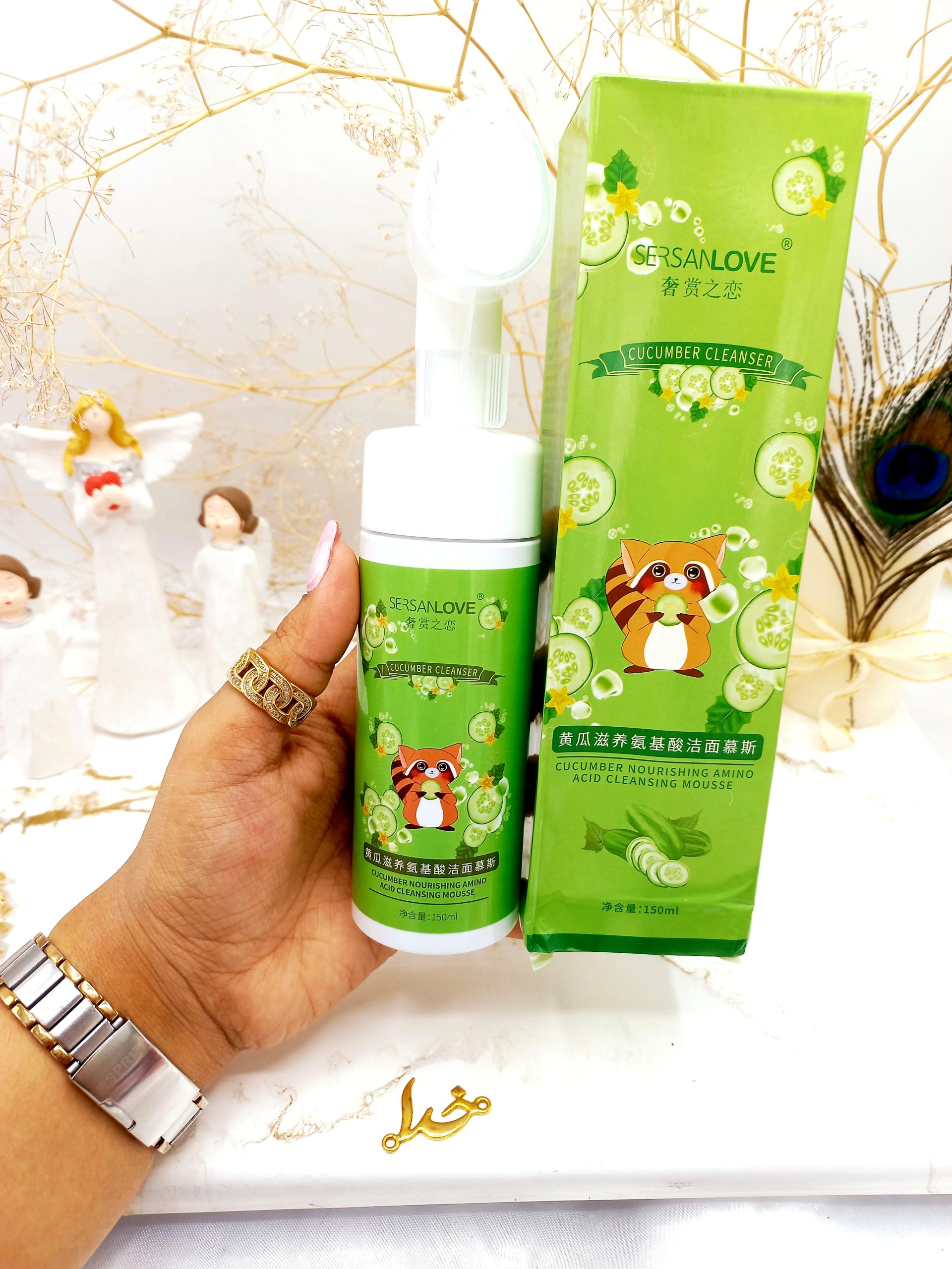 فوم شستشو صورت براش دار خیار سرسان لاو کد xg1494