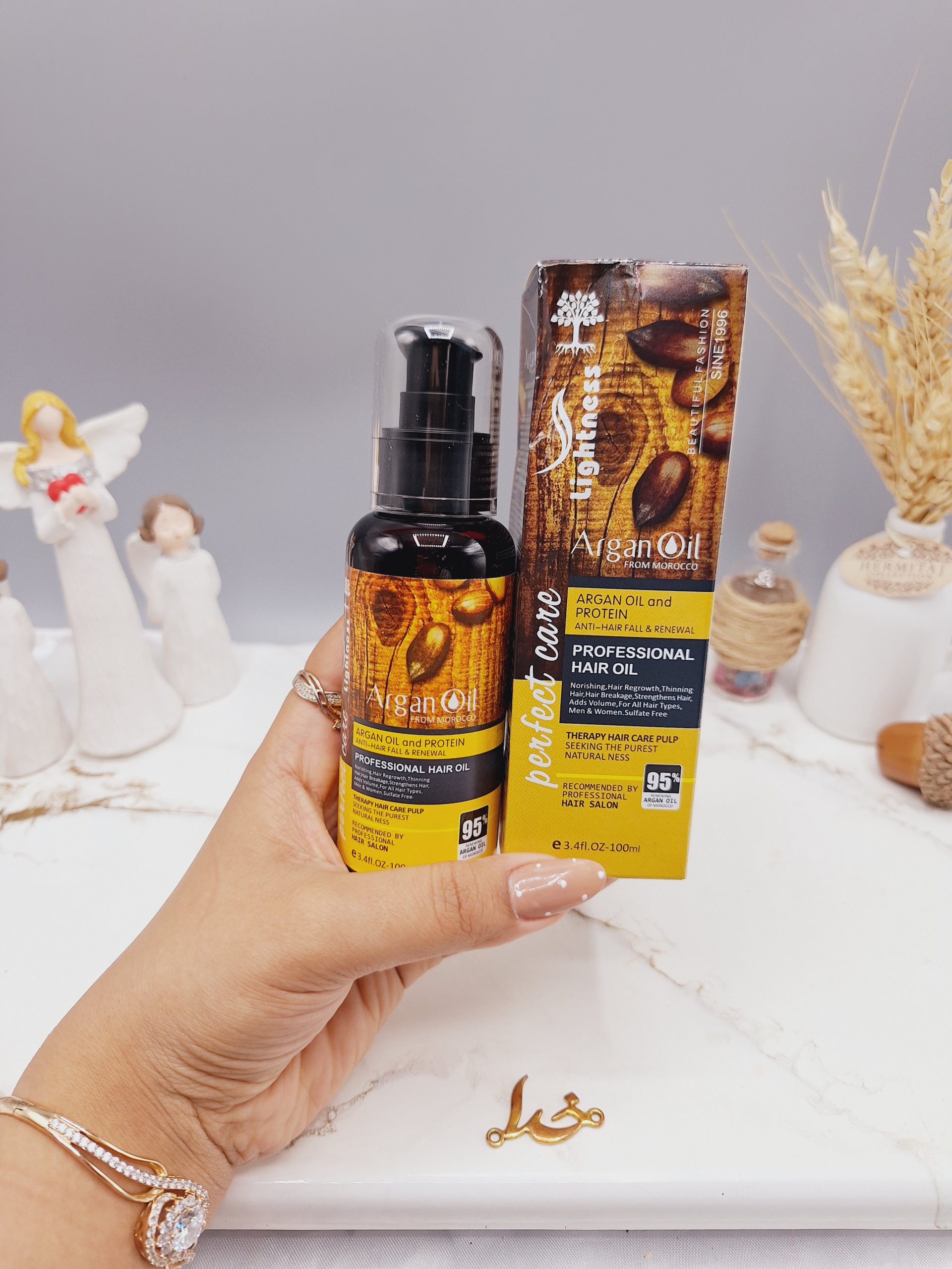 روغن مو آرگان تغذیه کننده مراکشی ساخت اسلواکی لایتنس 100میل کد 6424