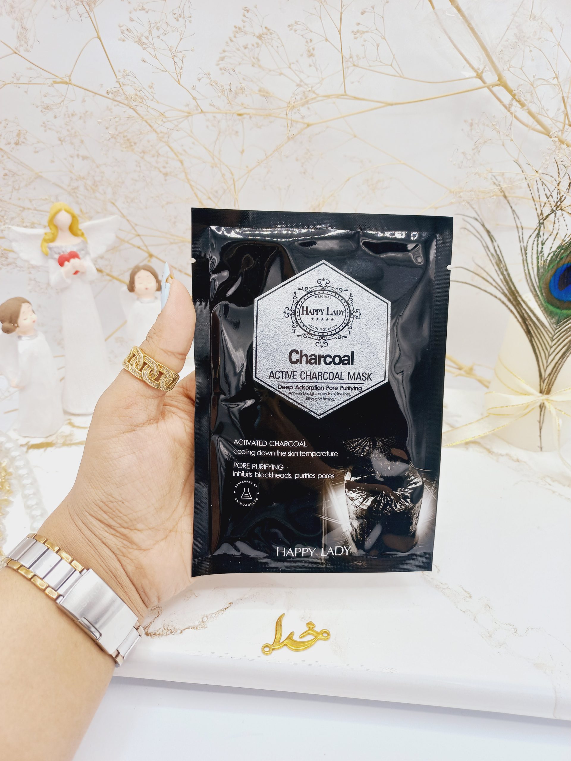 ماسک ورقه ای بستن منافذ زغال کربن هپی لیدی HAPPY LADY کد HL3204