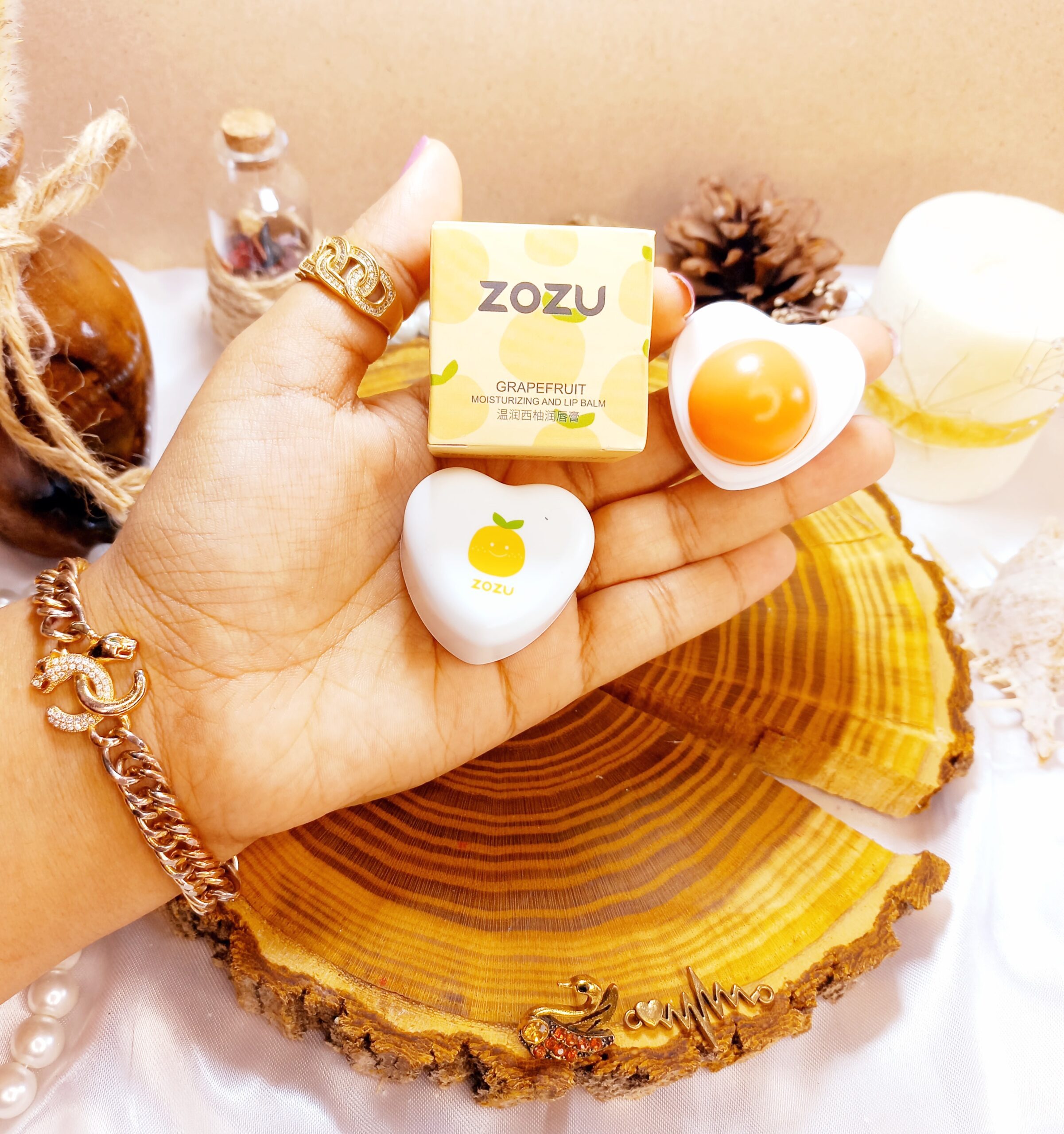 بالم لب طرح قلب ویتامینه پرتقال ZOZU