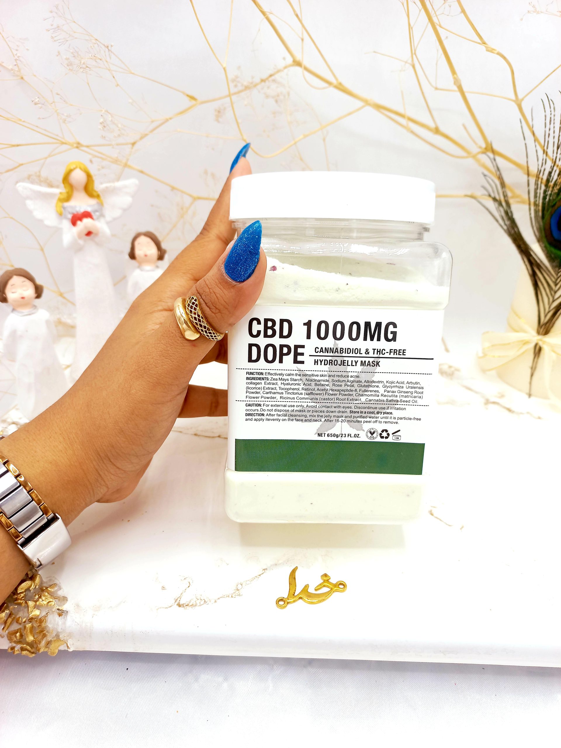 ماسک هیدروژلی  روغن شاهدانه 650 گرمی CBD 1000MG DOPE ساخت چین