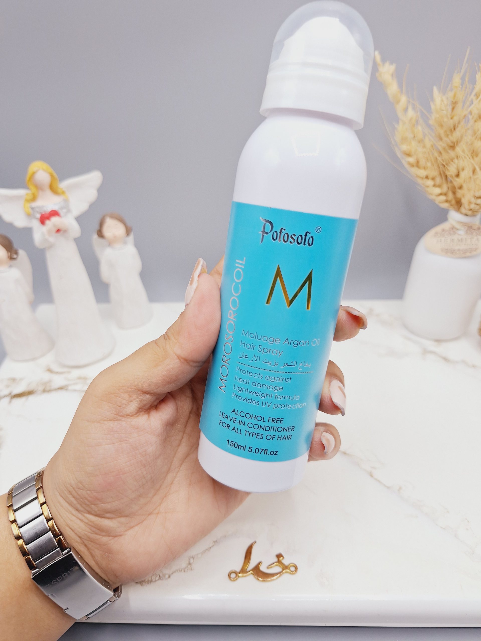 اسپری مو آرگان مناسب برای درخشان کننده و صاف کنندگی مو برند Potosolo کد p-8001