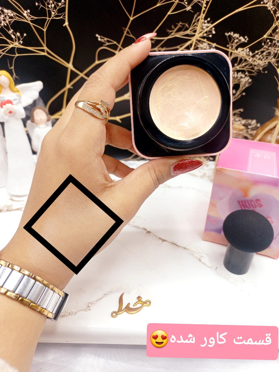 کوشن کارتن صورتی همراه با پد قارچی NEW FACE کد 00516