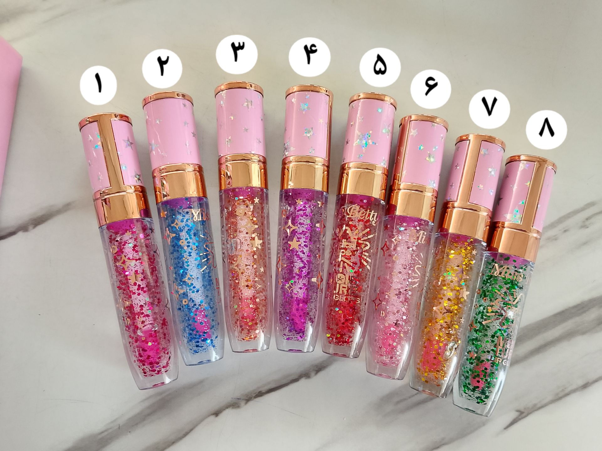 لیپ گلاس شاین دار رنگی جذاب برند Miss Betty کد 3303