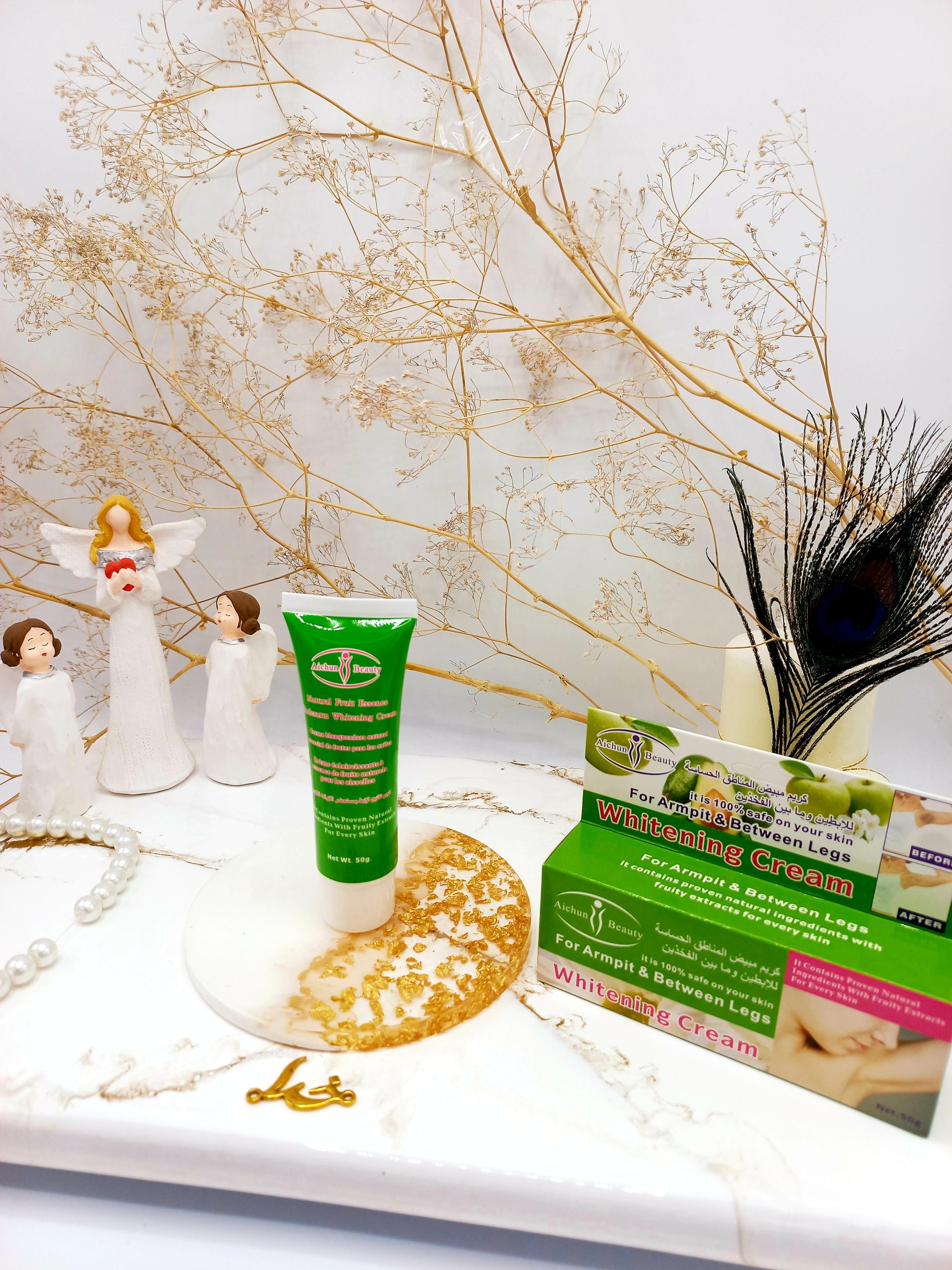 کرم روشن کننده و رفع تیرگی بدن آیچون بیوتی رایحه سیب و آووکادو AICHUN BEAUTY کد AC31237