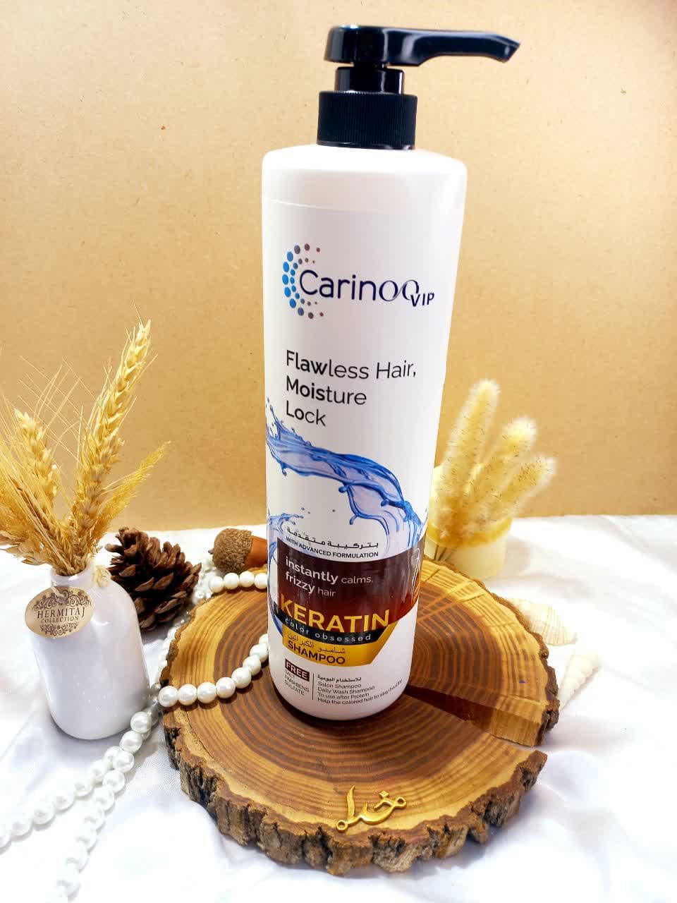 شامپو مو کارینو وی آی پی مدل کراتین بدون سولفات KERATIN حجم 1000میلی لیتر کد CRS008