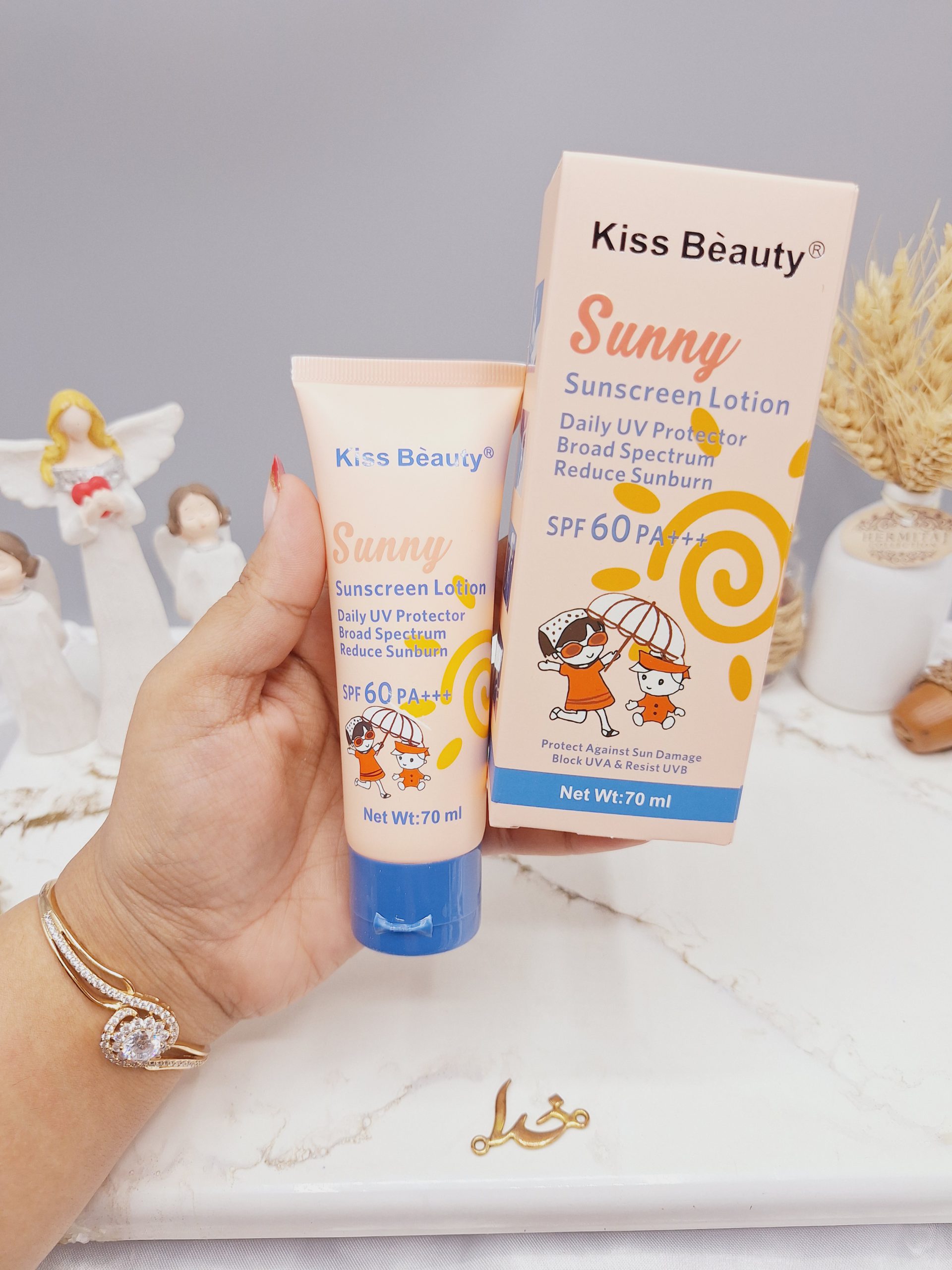لوسیون ضد آفتاب بچه با ‏SPF 60 مناسب استفاده روزانه برند Kiss Beauty کد 7160