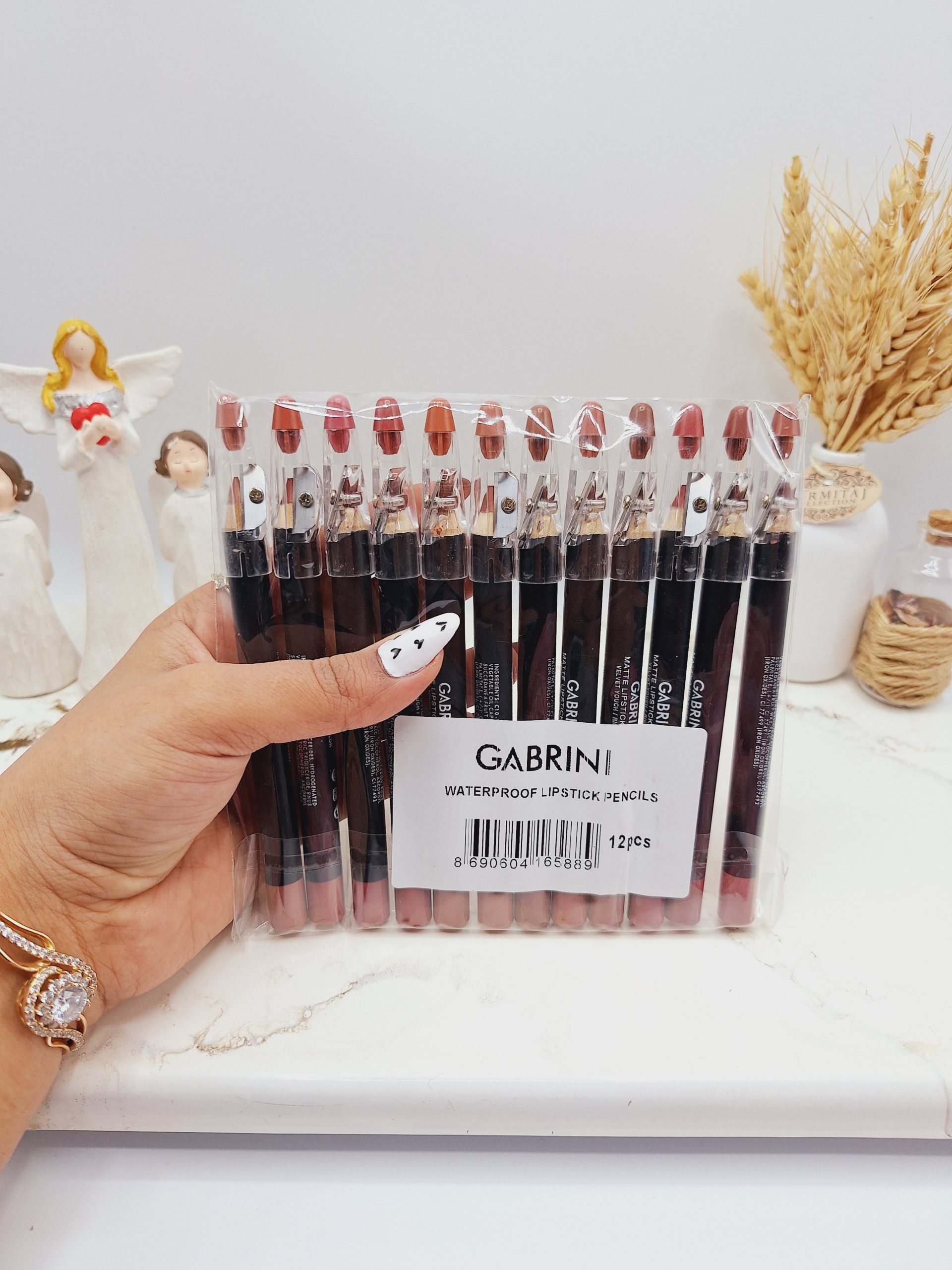 پک رژ مدادی 12 عددی ( تراش دار ) گابرینی کد5889