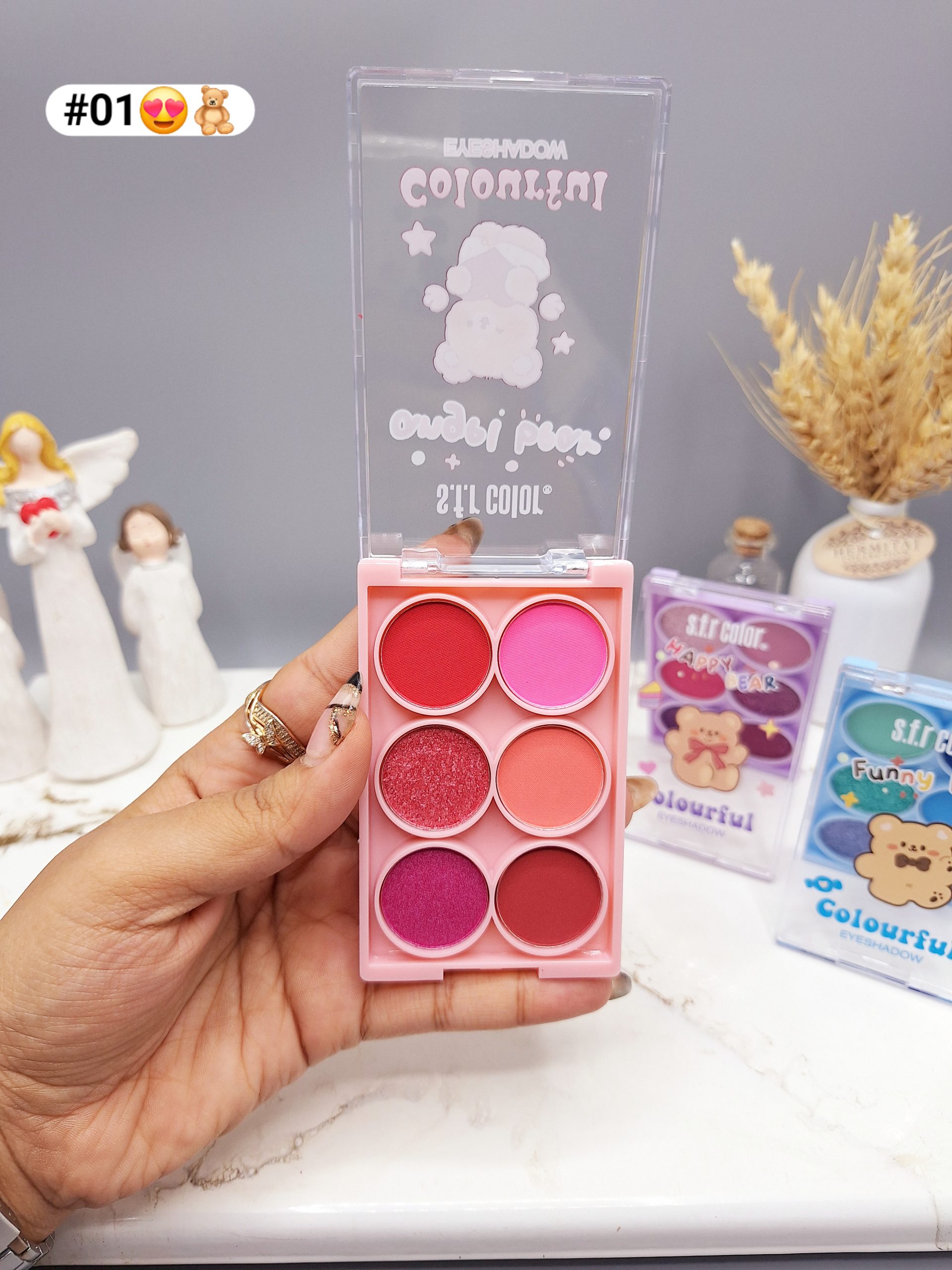 پالت سایه شش رنگ خرسی اس اف آر کالر کد 8092