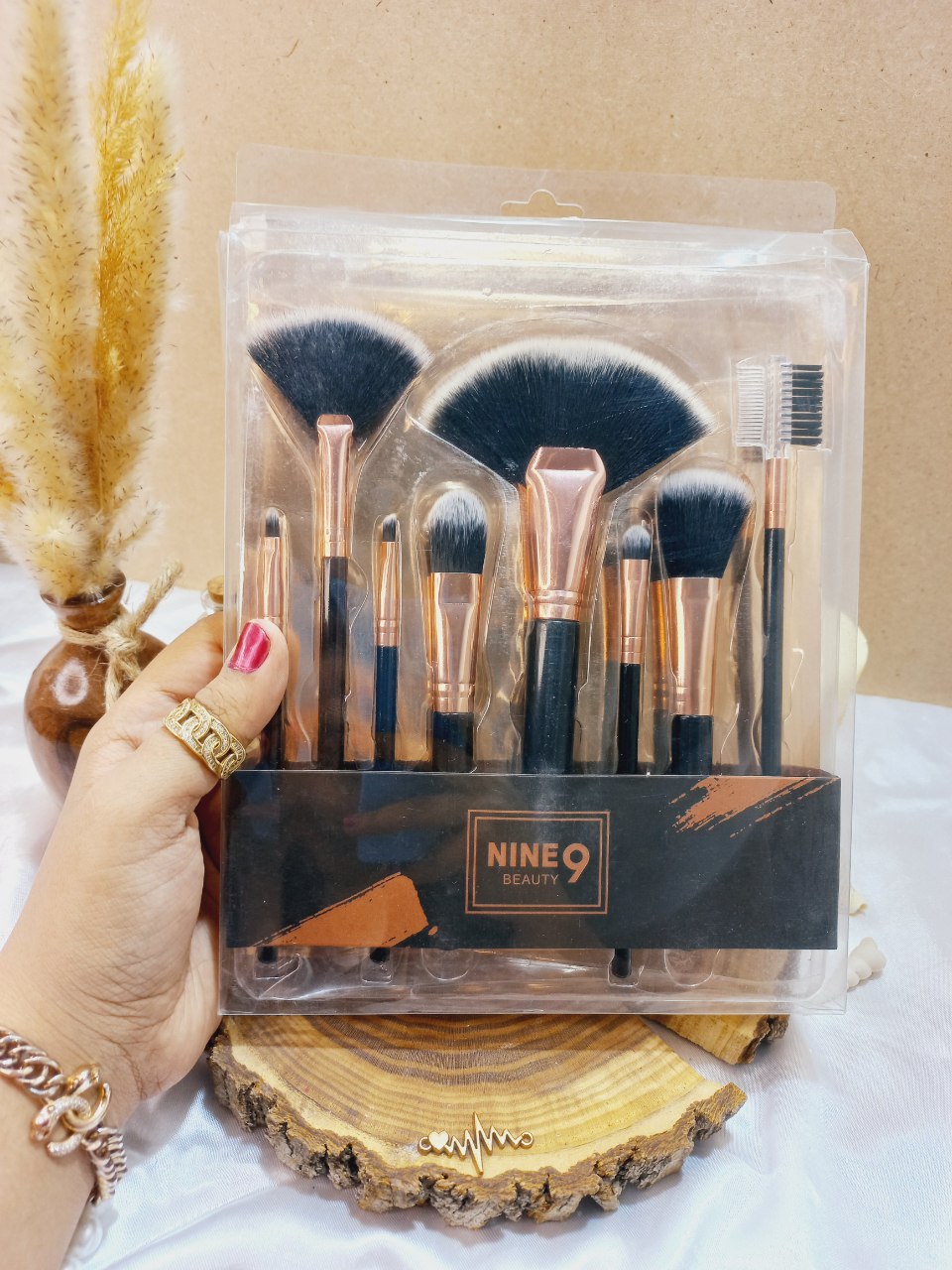 پک 8 عددی براش رنگ مشکی ناین بیوتی Nine9 Beauty