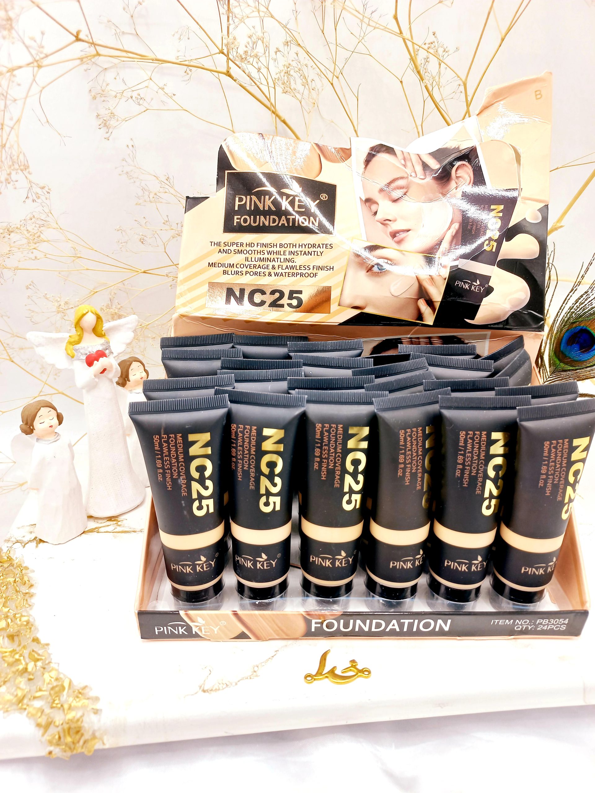 کرم پودر تیوپی مدل NC25 پینک کی pink key کد pB3054