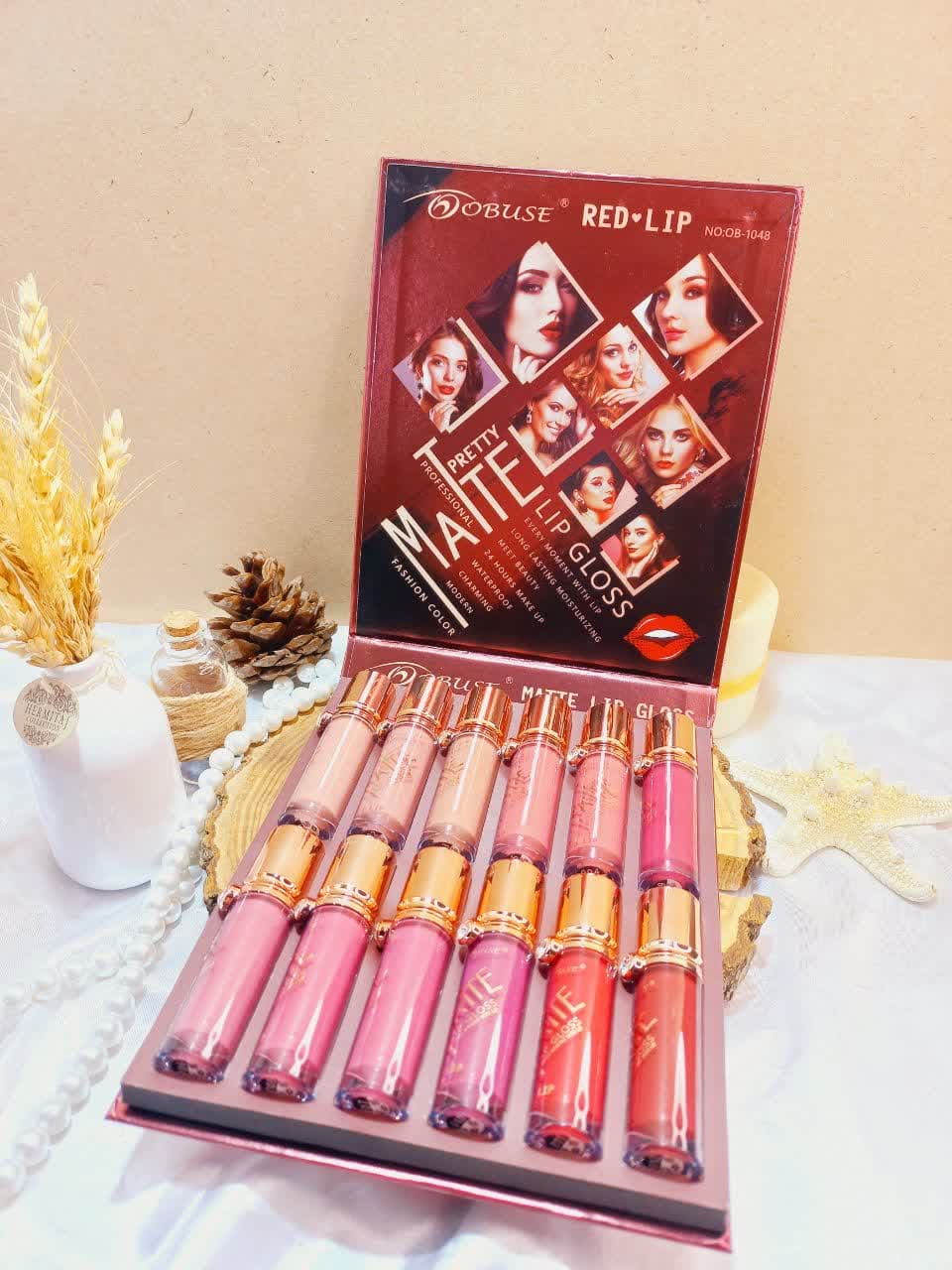 پک رژ مایع دوازده رنگ ابیوس OOBUSE کد OB1048