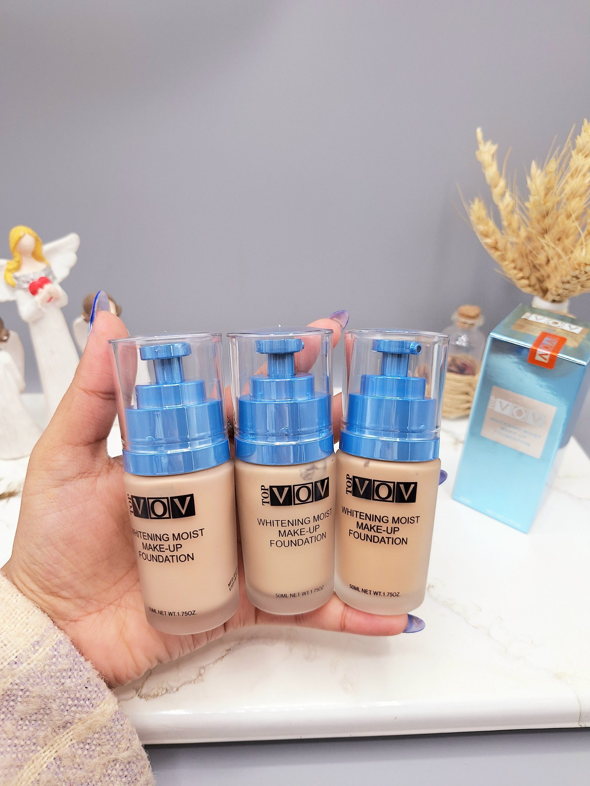 کرم پودر 24 ساعته برند vov ضد آب وضد حساسیت پوستی کد Tv86001