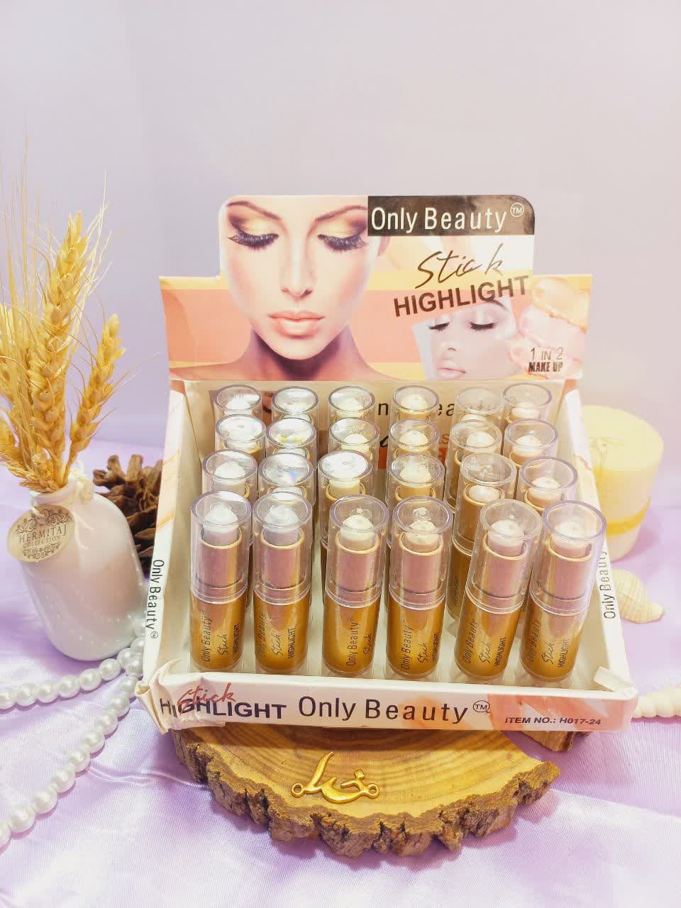 هایلایتر شاین دار دو طرفه پد دار اونلی بیوتی  Only Beauty کد H017