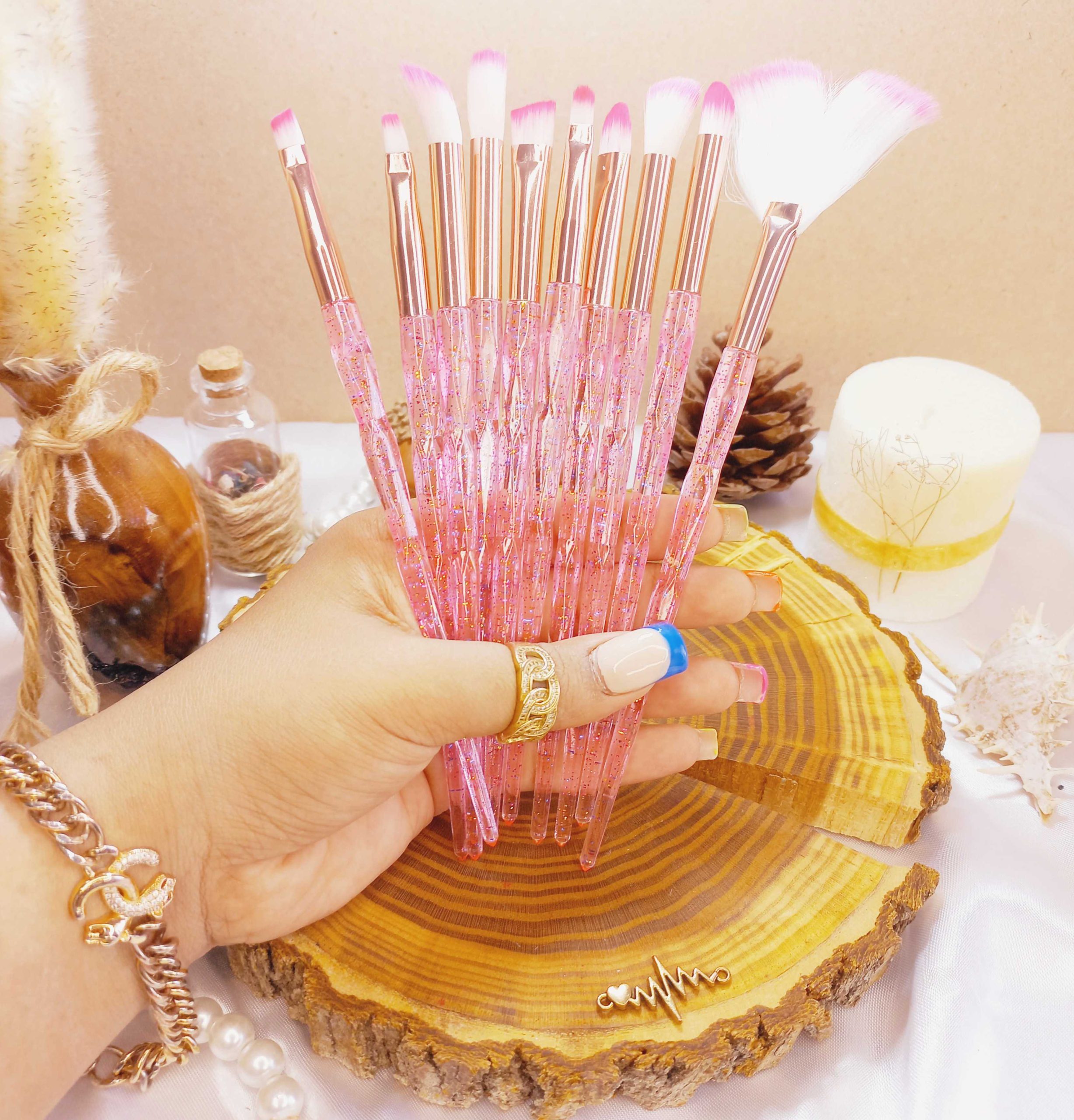 براش 10 تیکه شیشه ای کیفیت عالی