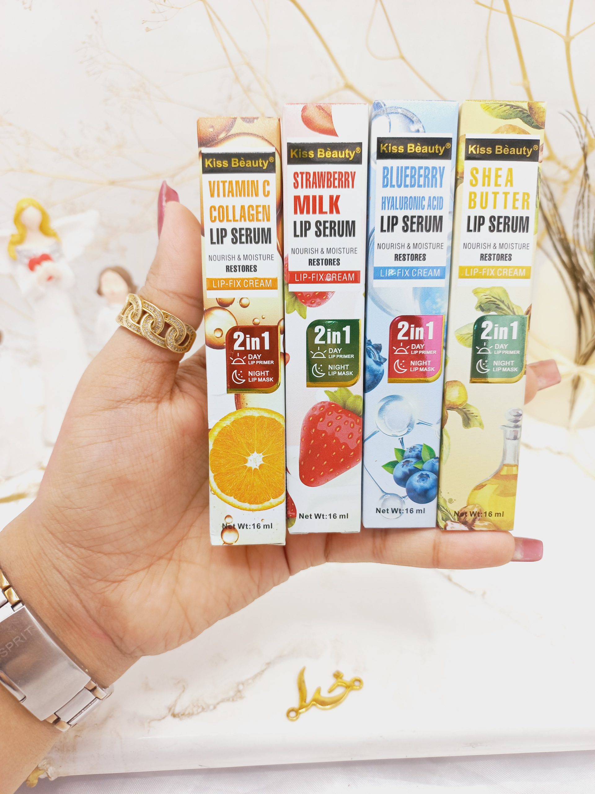 سرم تغذیه کننده و مرطوب کننده و آبرسان لب کیس بیوتی kiss beauty کد 201608