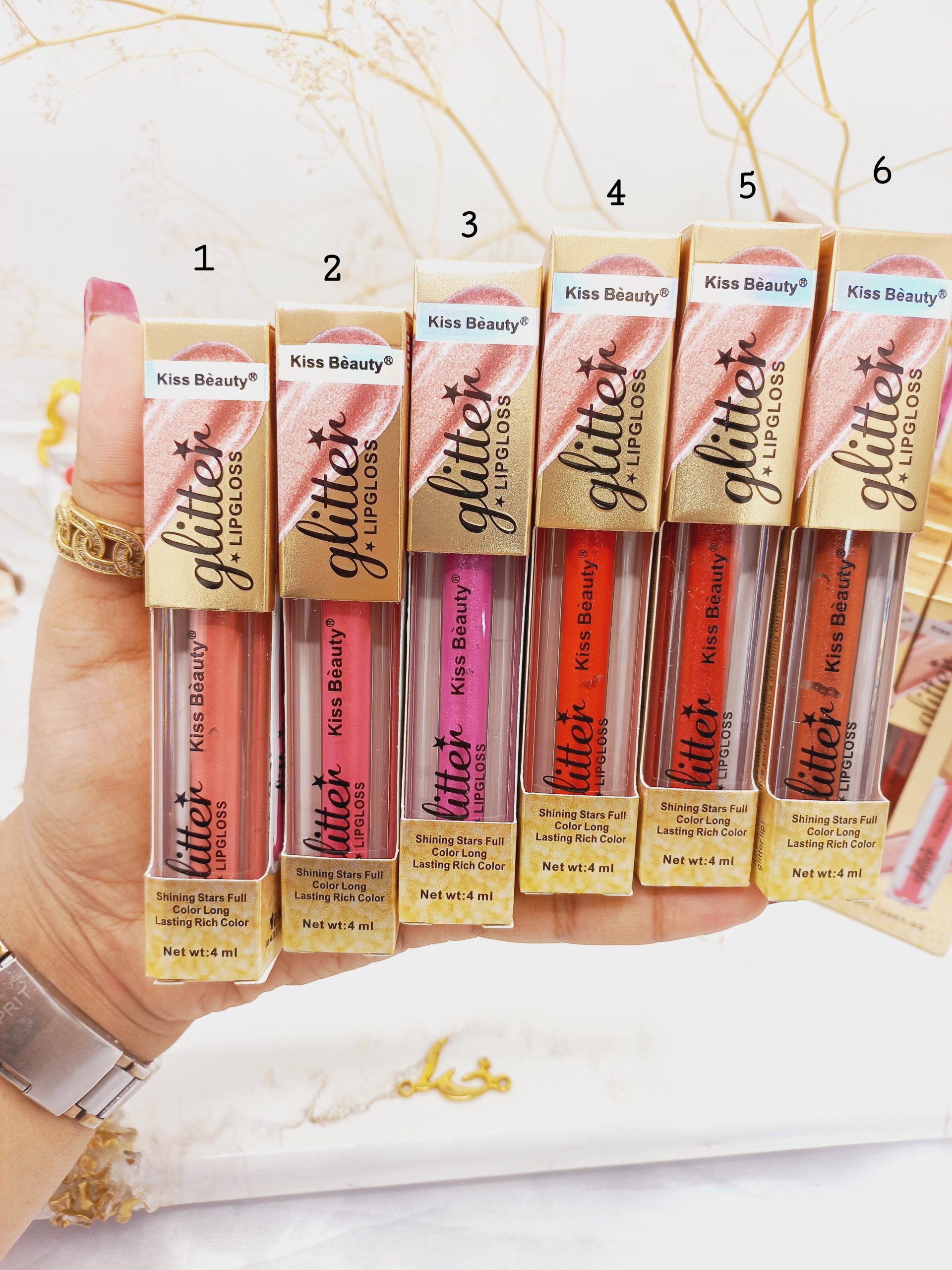 لیپ کلاس گلیتری کیس بیوتی kiss beauty کد 70461