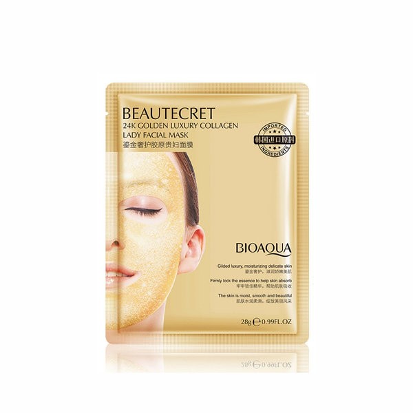 ماسک ورقه ای کلاژن طلا لاکچری بیوآکوا BIOAQUA | پخش عمده