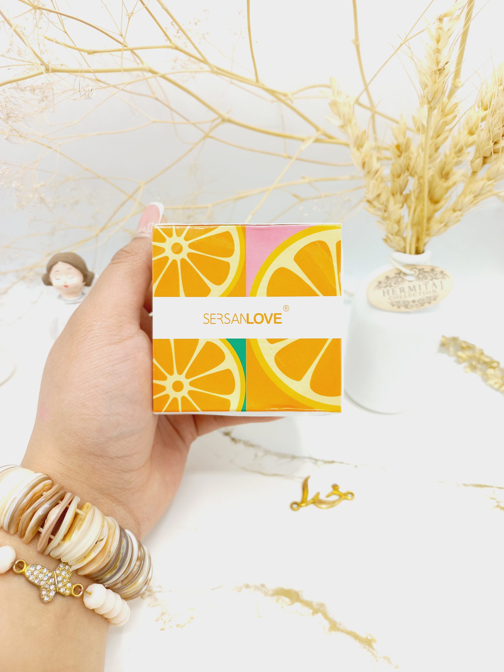 مود ماسک ( ماسک گچی ) صورت کاسه ای عصاره پرتقال سرسان لاو 100 گرم