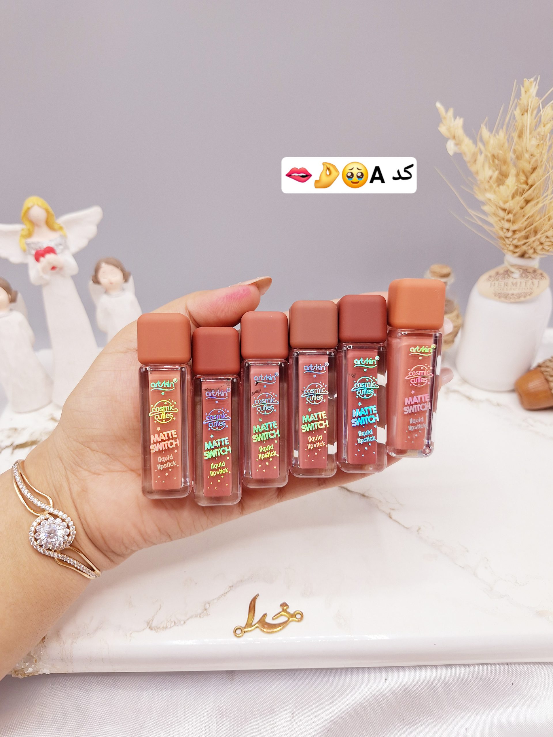 پک رژ لب مایع 6 عددی برند آرت اسکین artskin کد AS 972034_1