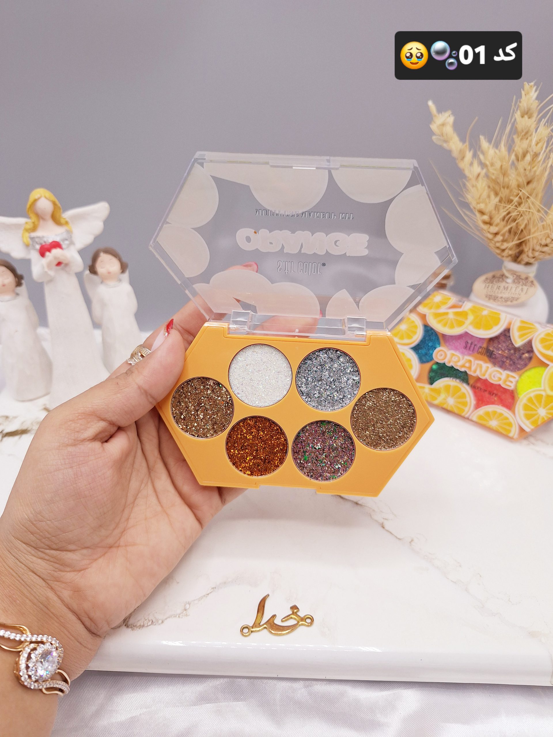 سایه چشم فوق العاده زیبا گلیتری 6عددی کد 7731