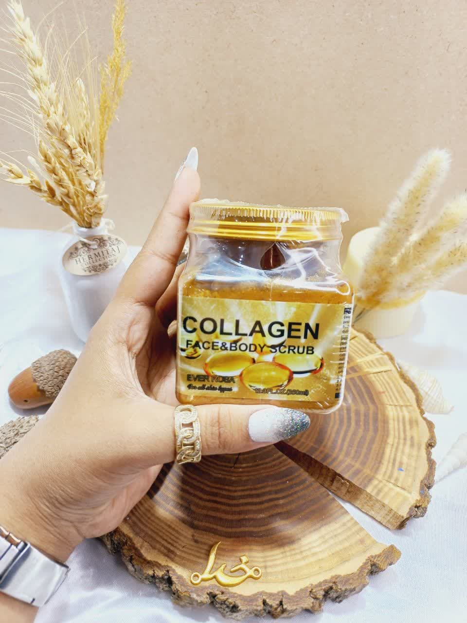 اسکراب پرطرفدار 350 میل شنی صورت و بدن رایحه کلاژن ایور روزا EVER ROSA اصلی کد ER90014