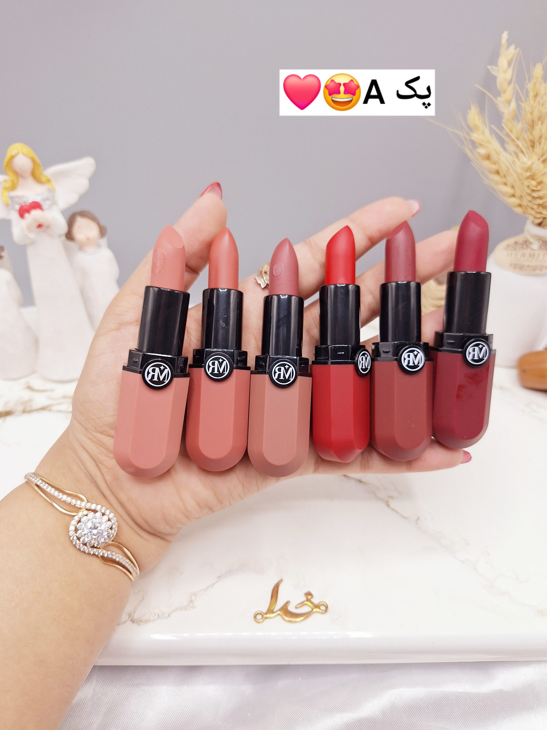 پک رژ جامد 6 عددی برند رومانتیک مات ROMANTIC MATTE کد RY_4800