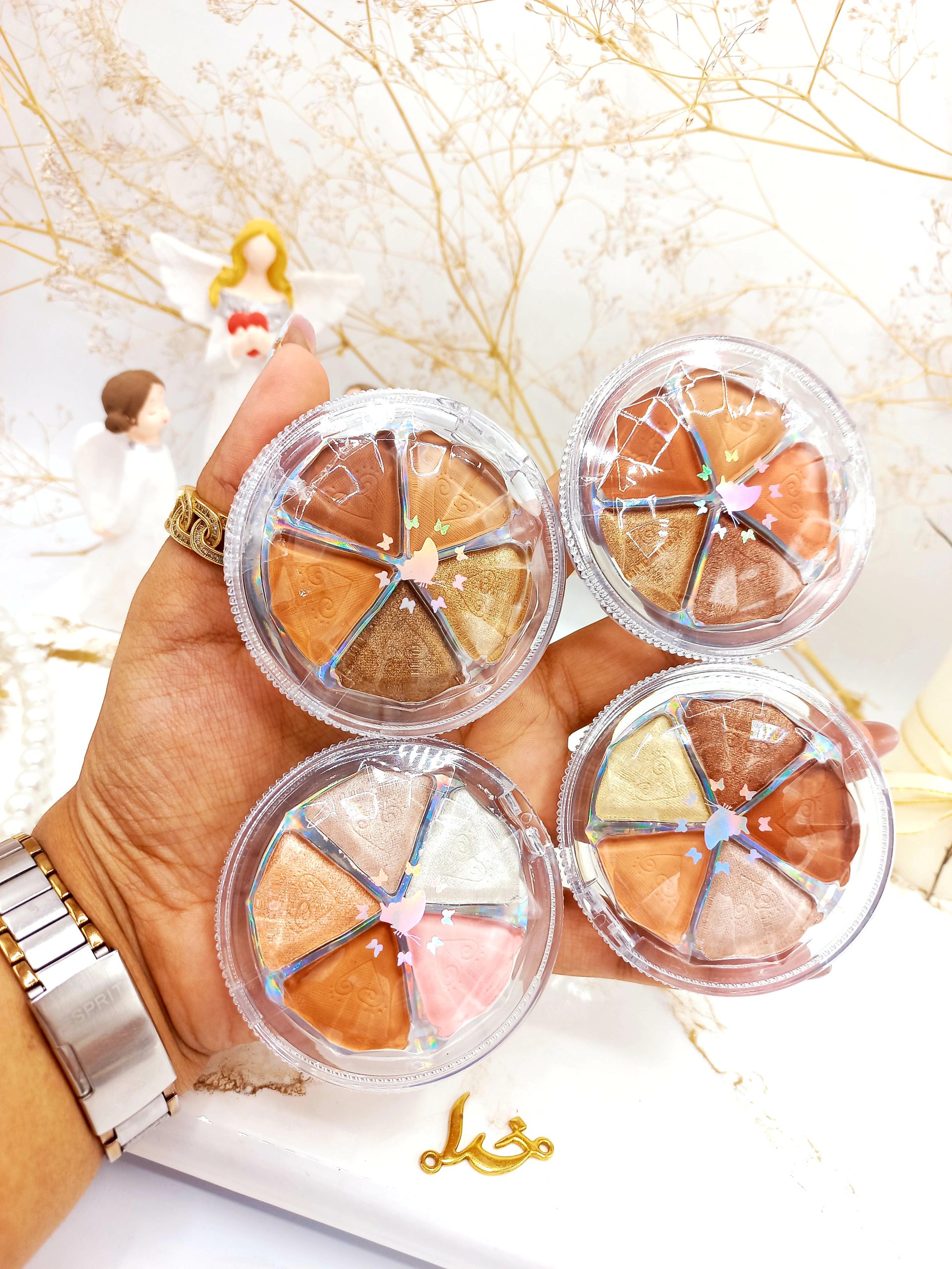 سایه چشم 5 قلو طرح گل برند پینک کی PINK KEI کد PK7576