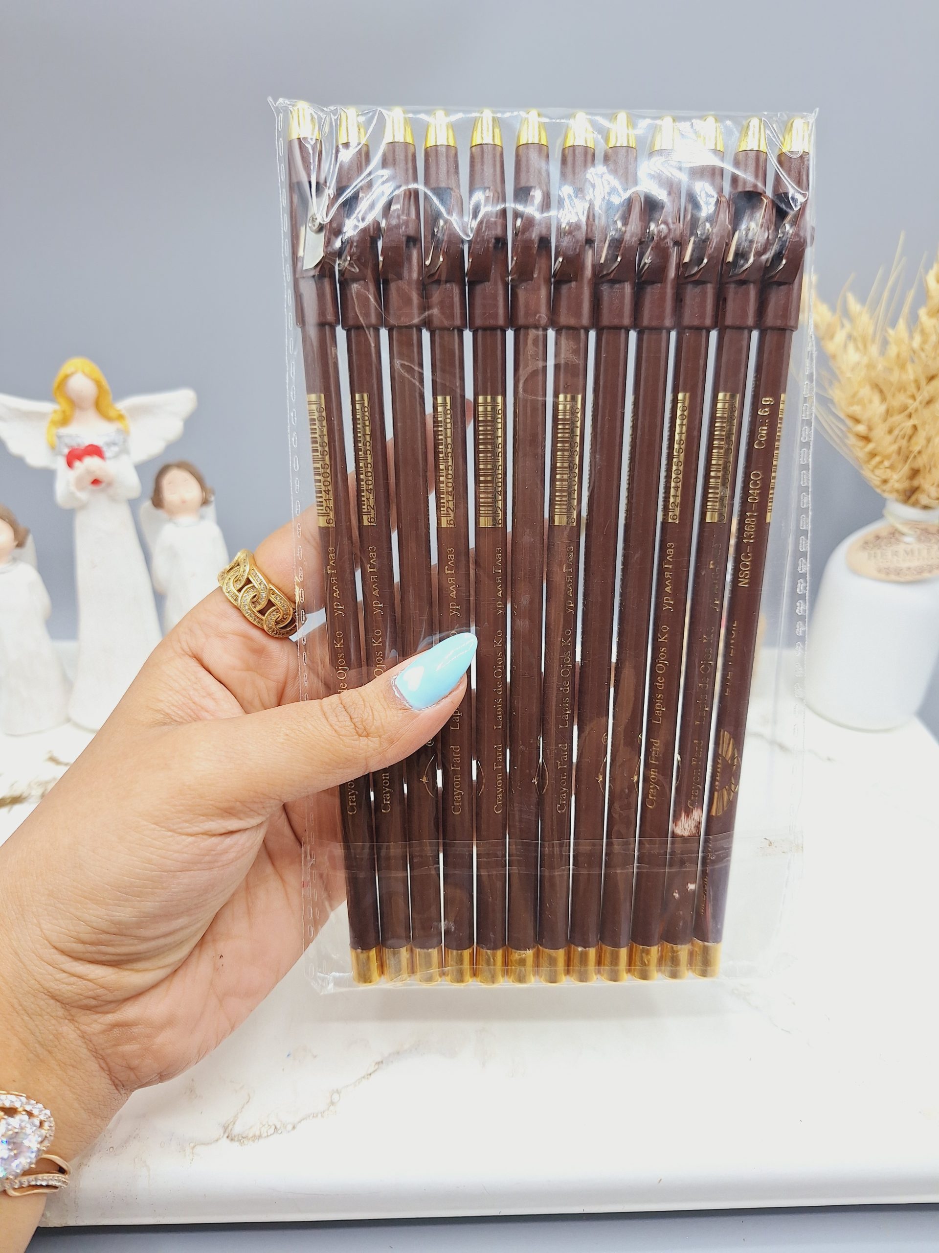 پک 12 تایی مداد ابرو تراش دار پوکه بلند ییوو نرز