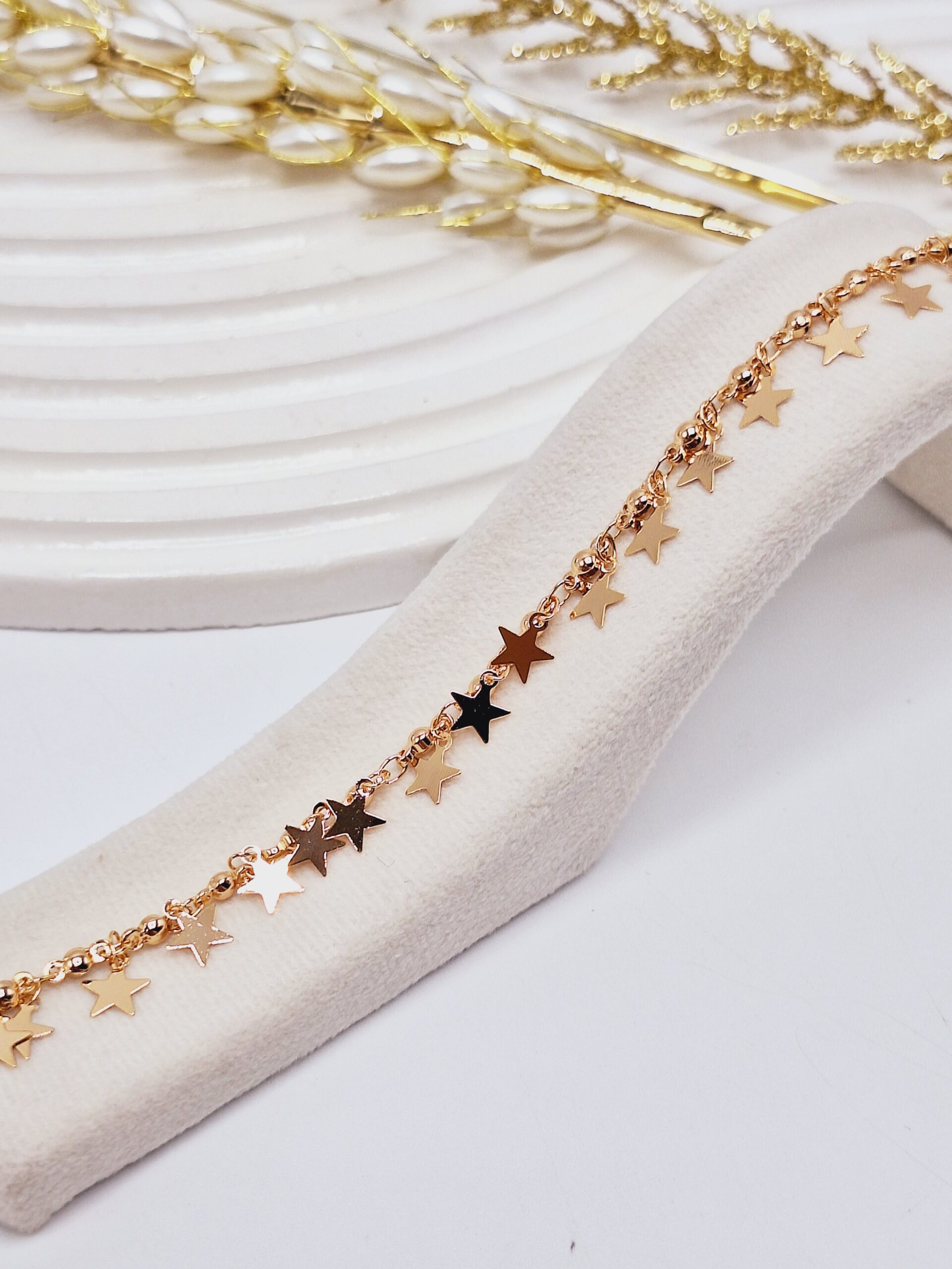 پابند طرح آویز ستاره طلایی آبکاری رادیوم