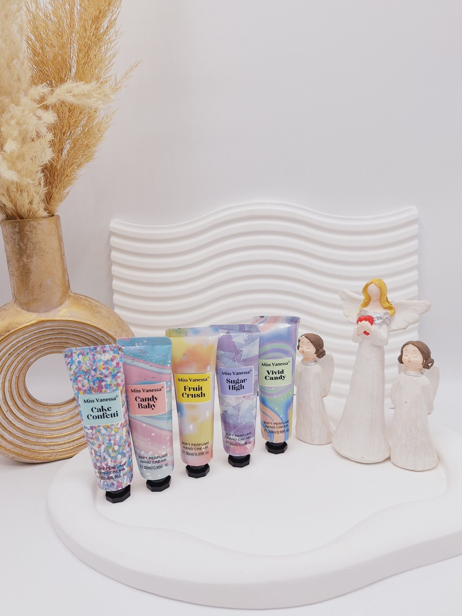 پک کرم دست 5 تایی با رایحه های فانتزی طرح آبرنگی کد G3150