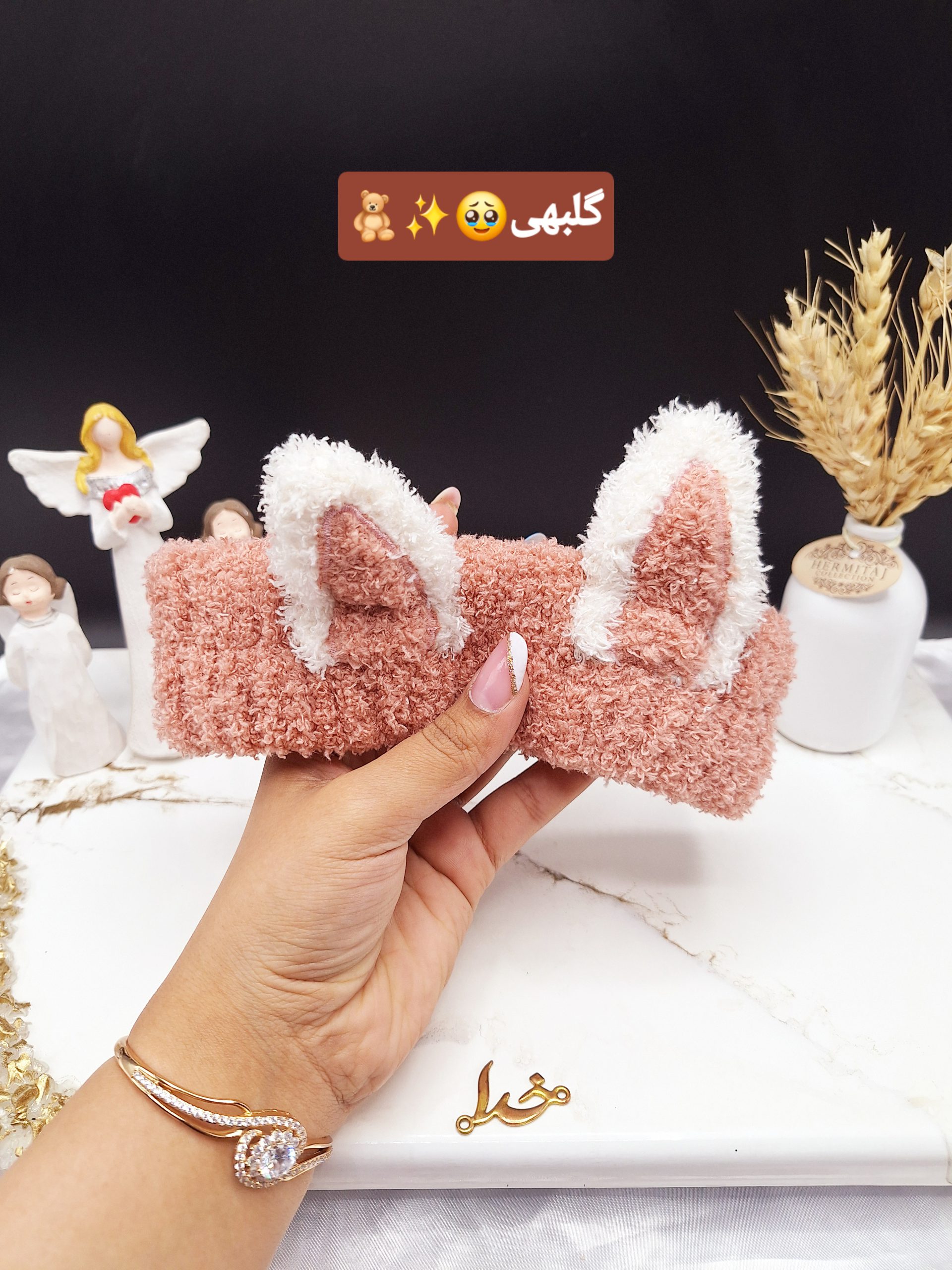 هدبند زیبای طرح خرگوش پرزدار