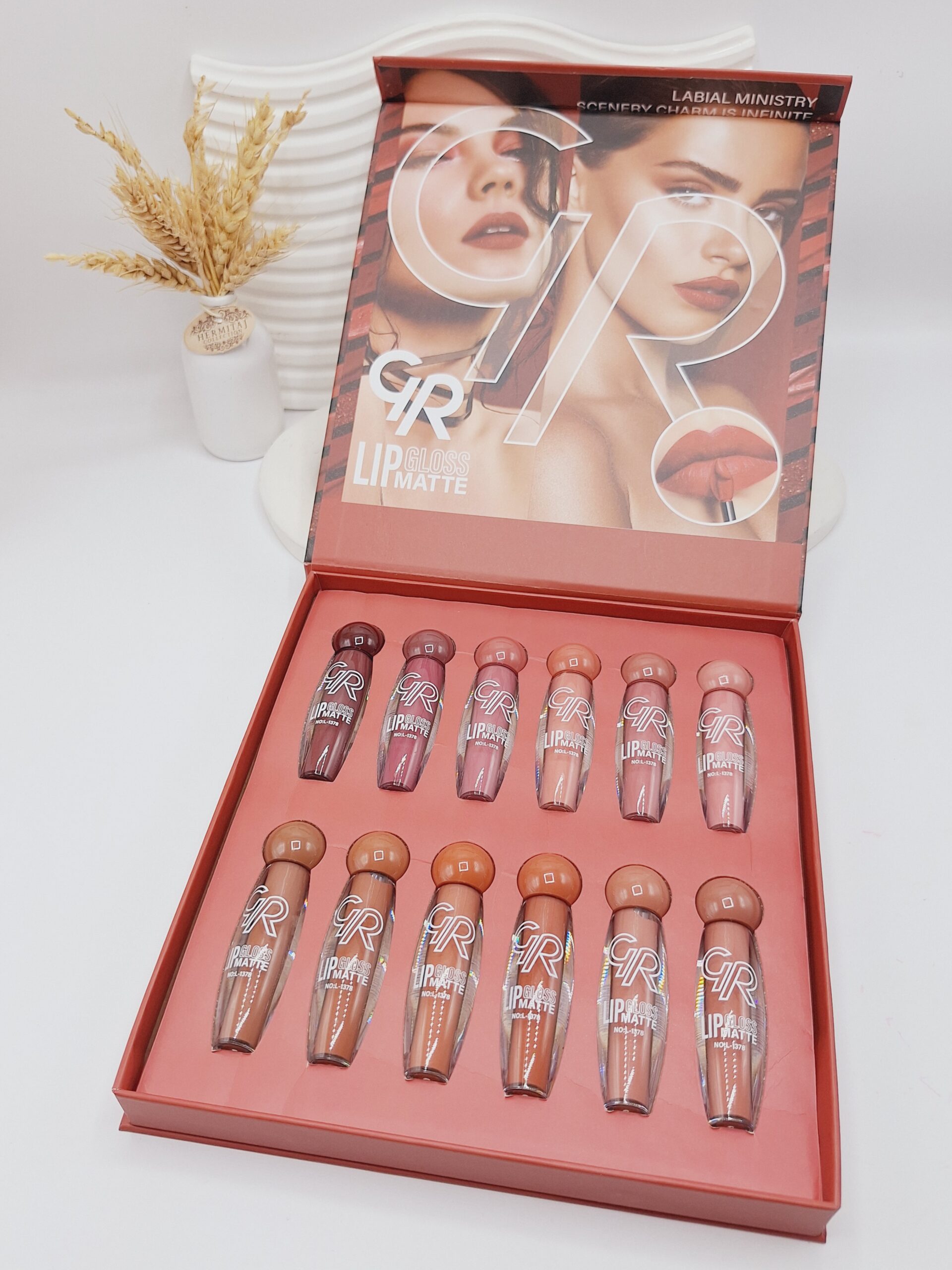 پک رژ لب مایع 12 تایی برند گلدن رز کد 3789