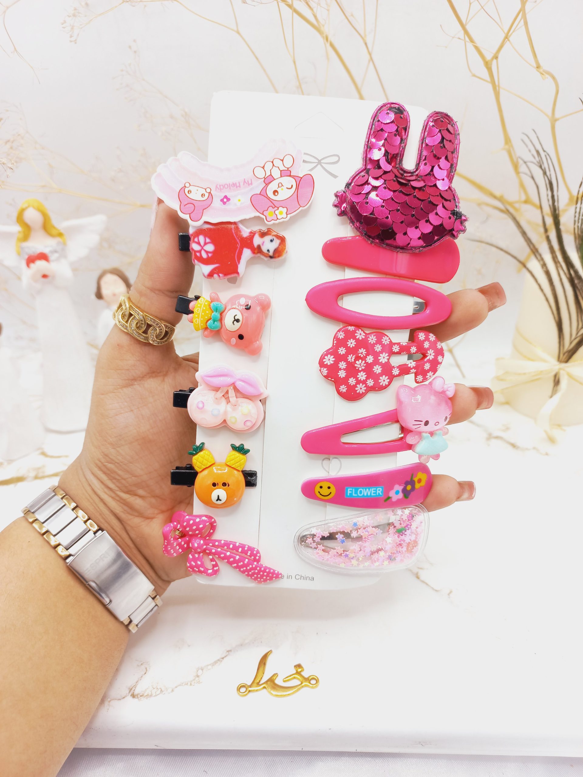 پک گیره و پنس مو دخترانه فانتزی دخترانه طرح شماره 4